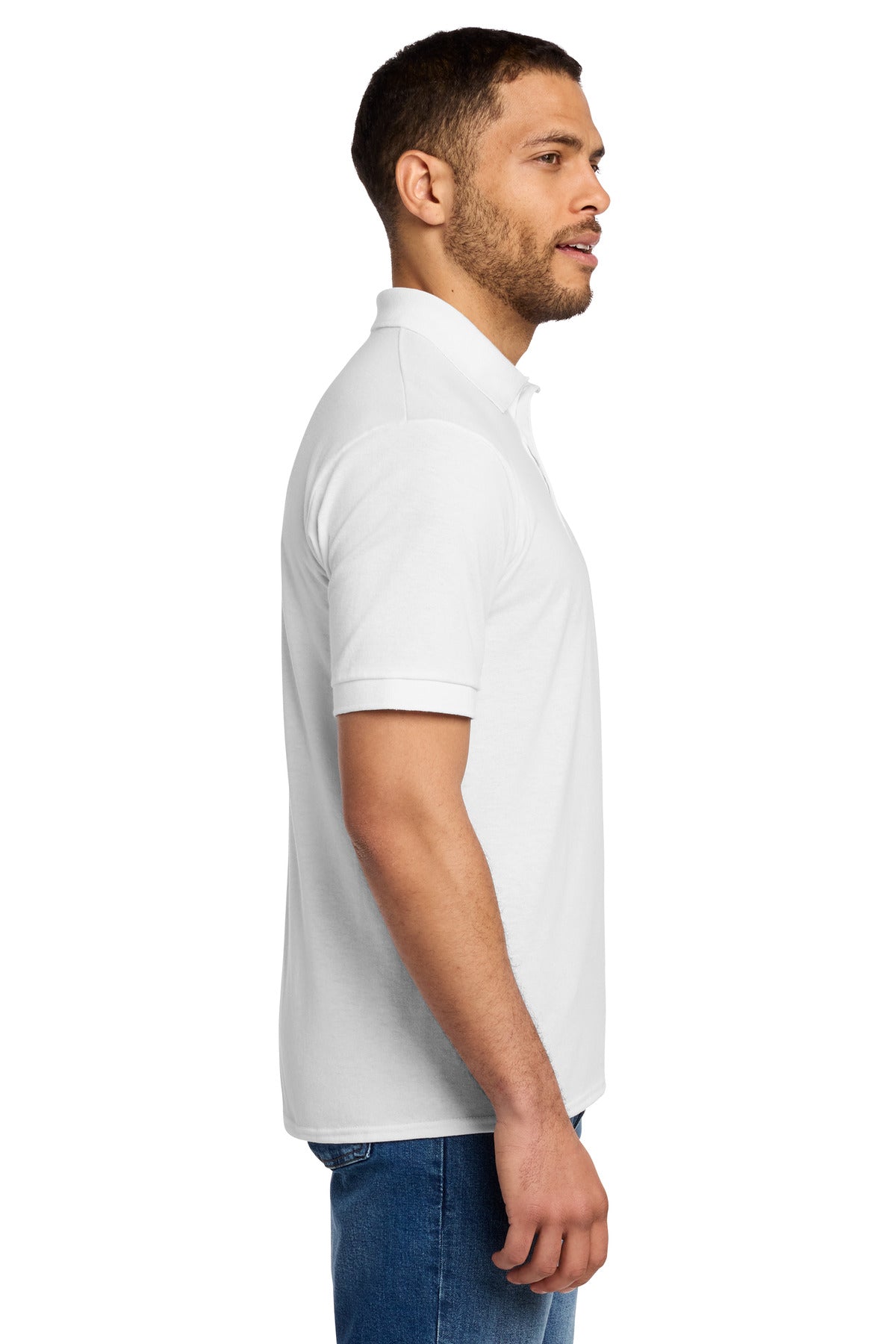 White Port & Co Core Blend Jersey Knit Polo. KP55