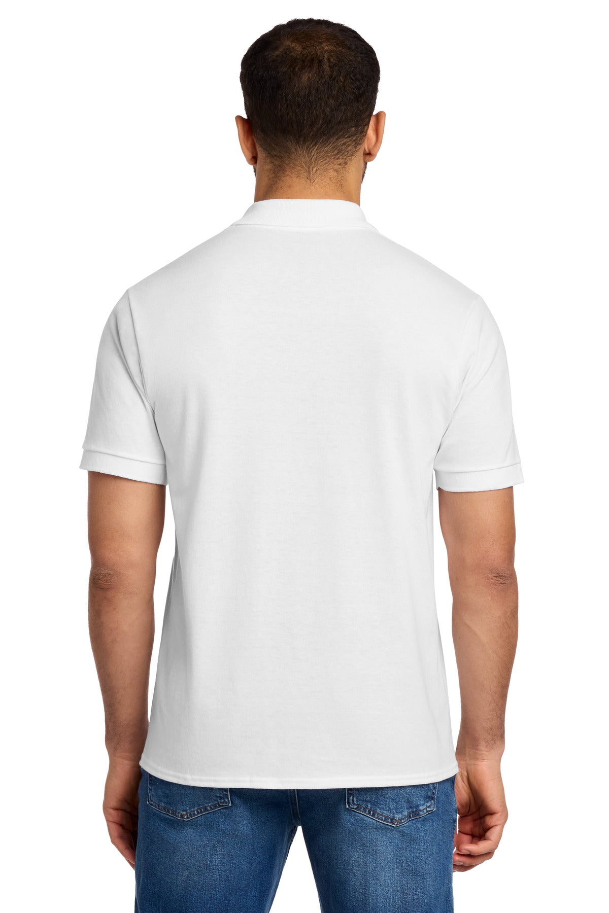 White Port & Co Core Blend Jersey Knit Polo. KP55