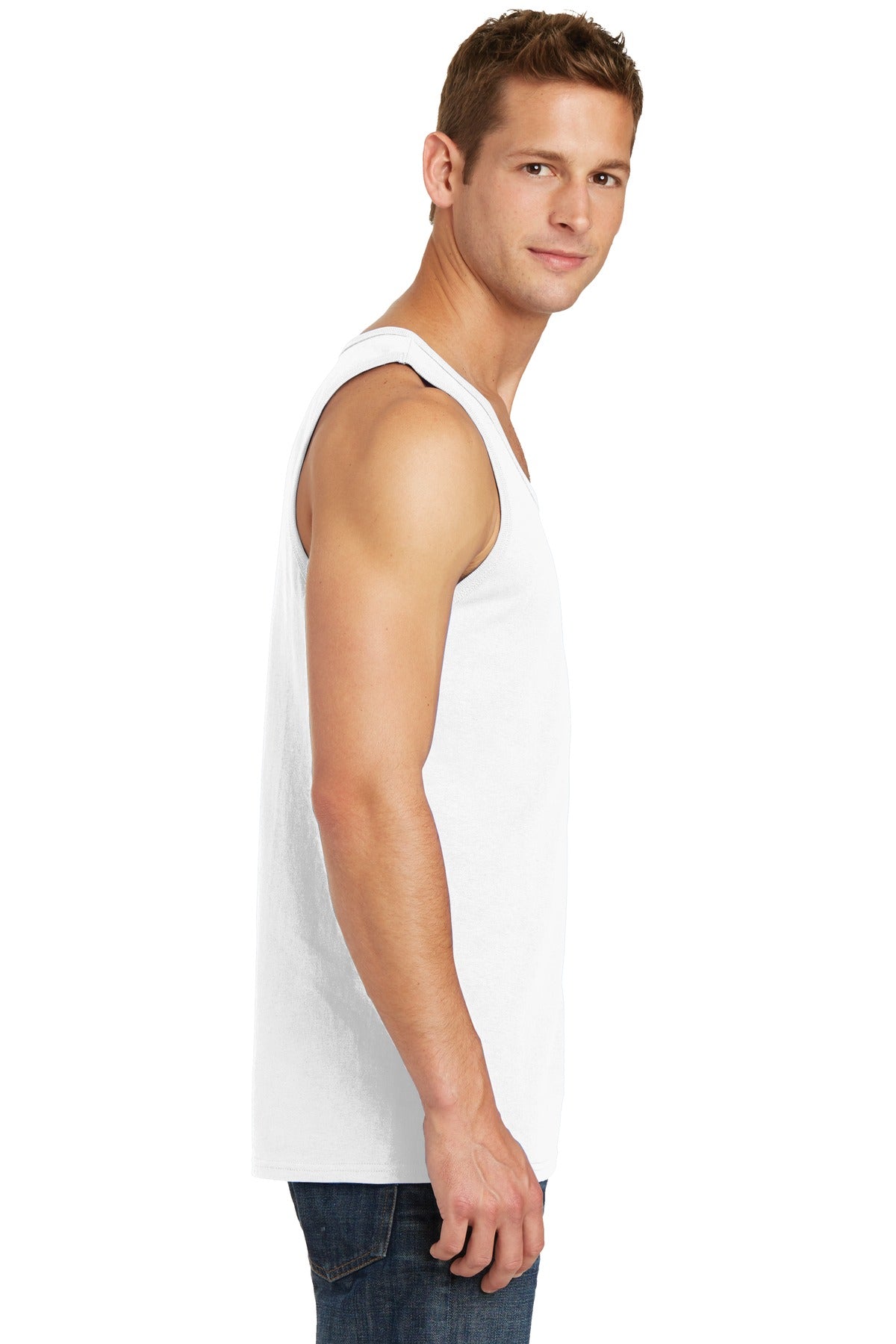 White Port & Co Core Cotton Tank Top. PC54TT