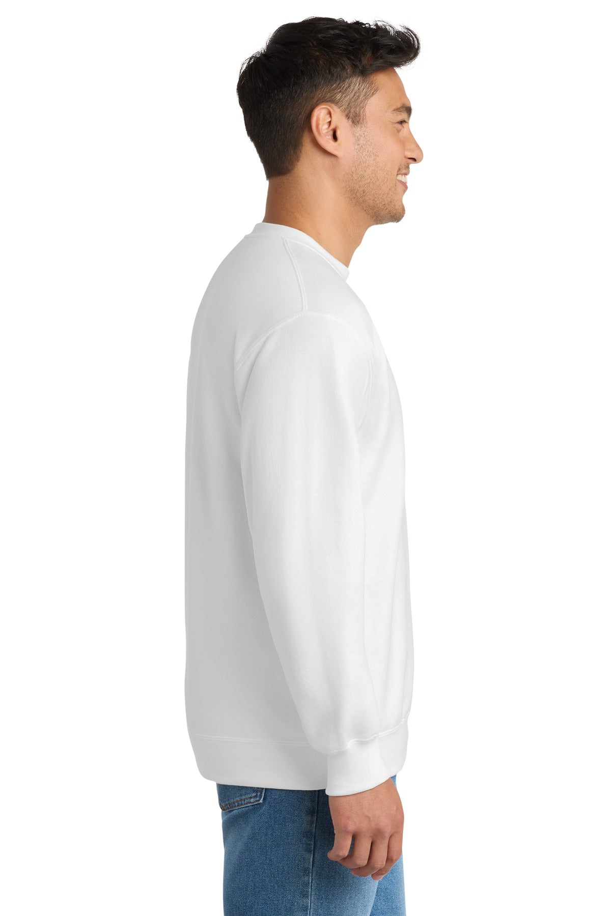 White Port & Co Essential Fleece Crewneck Sweatshirt. PC90