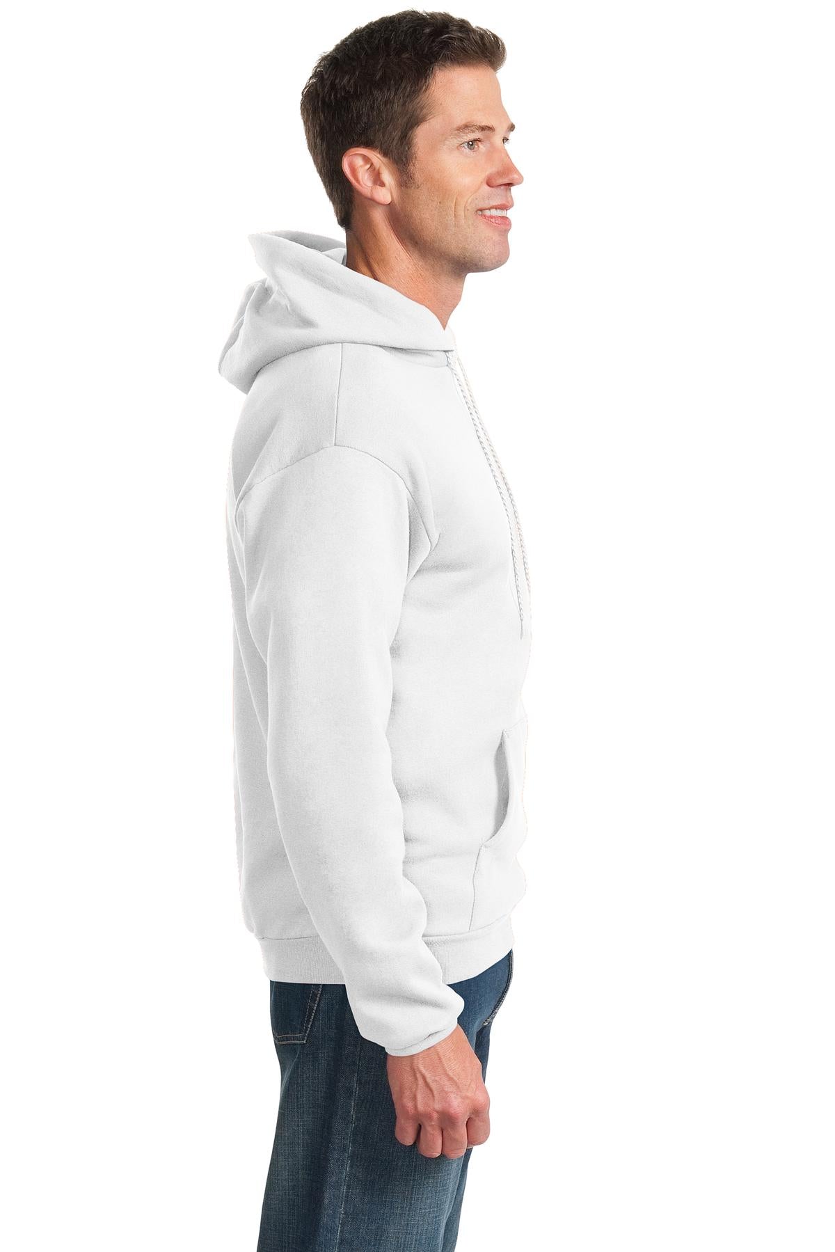 White Port & Co Essential Fleece Pullover Hooded Sweatshirt. PC90H