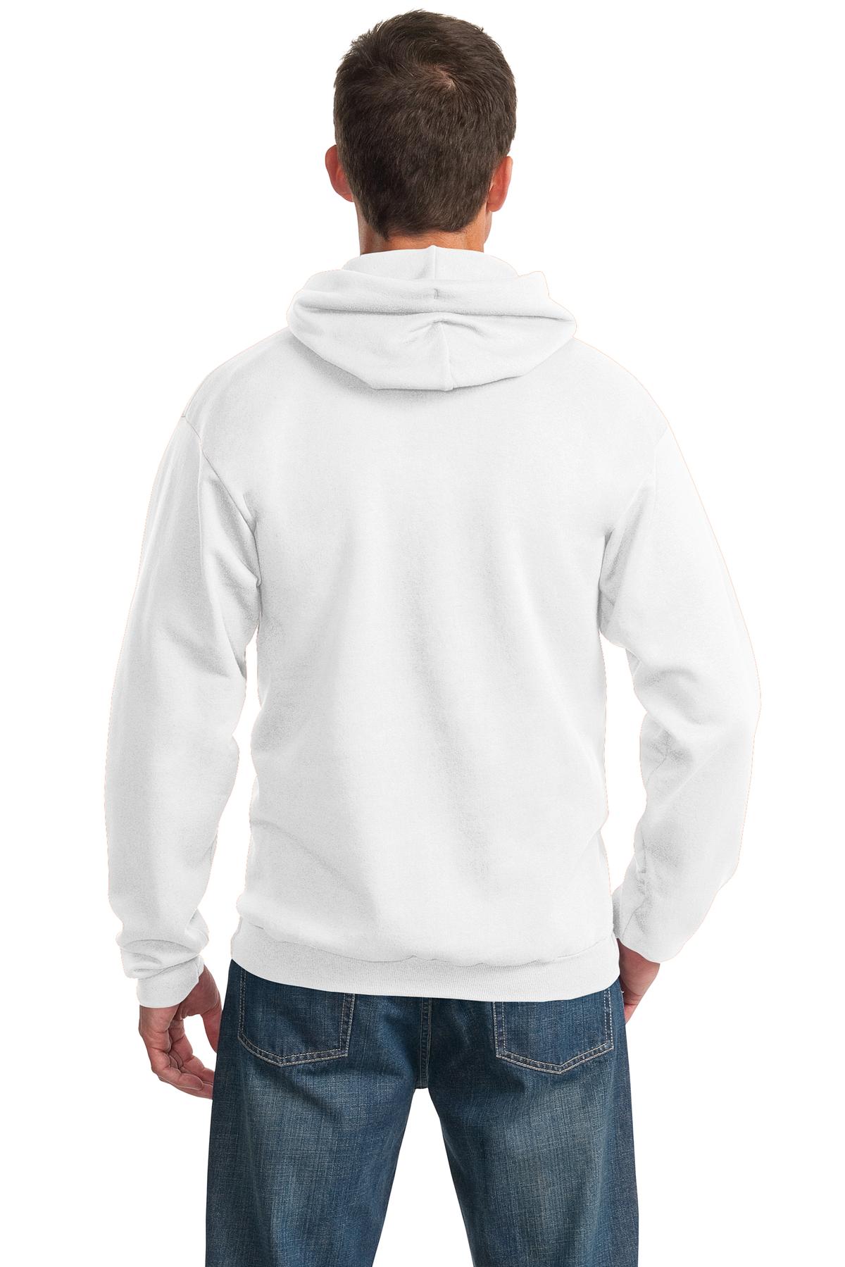 White Port & Co Essential Fleece Pullover Hooded Sweatshirt. PC90H