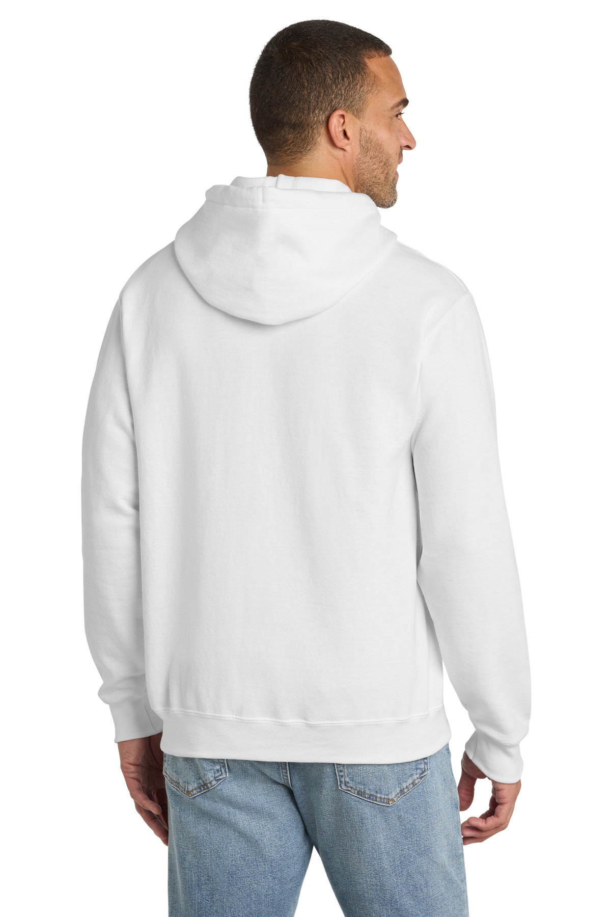White Port & Co Essential Fleece Pullover Hooded Sweatshirt. PC90H