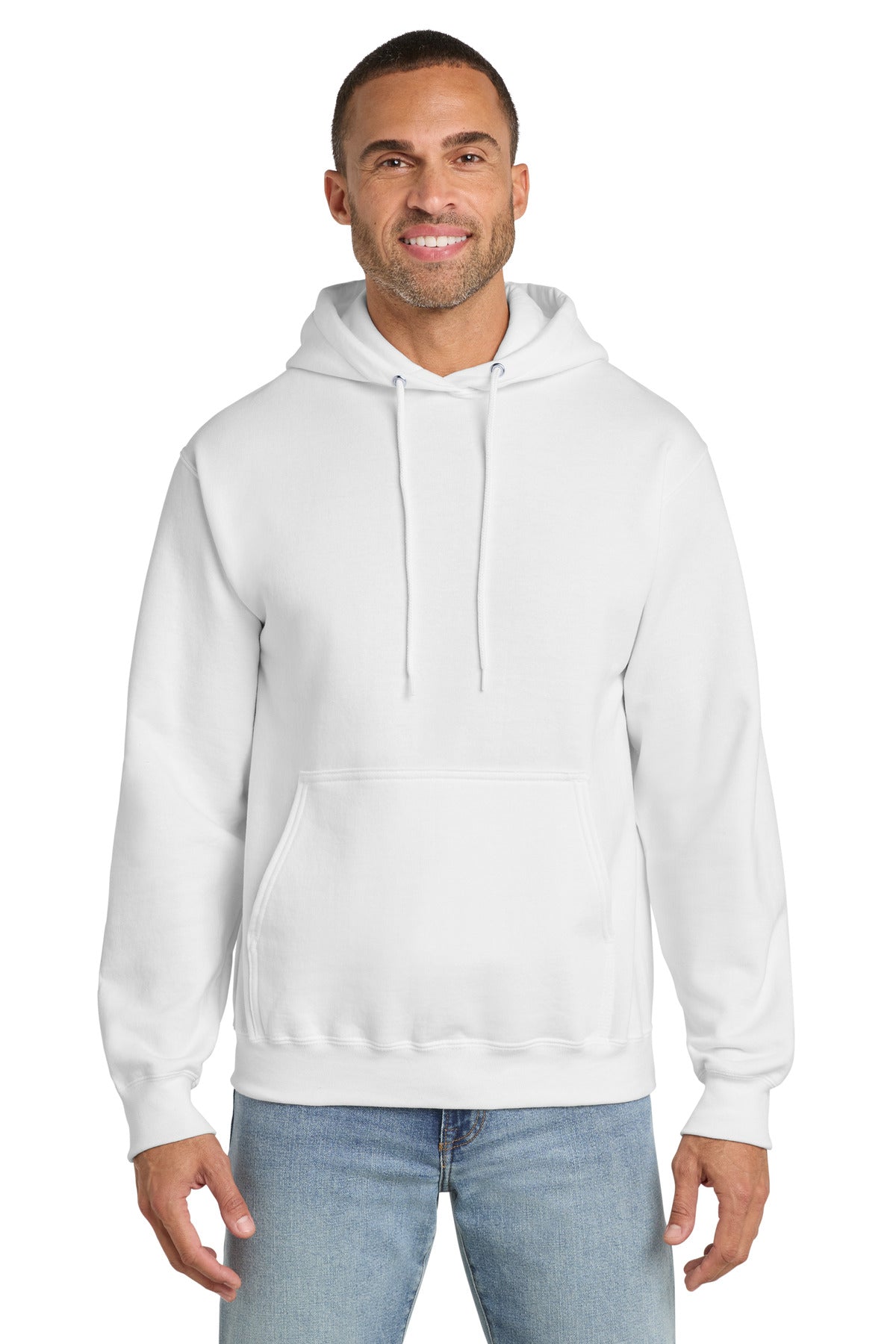 White Port & Co Essential Fleece Pullover Hooded Sweatshirt. PC90H