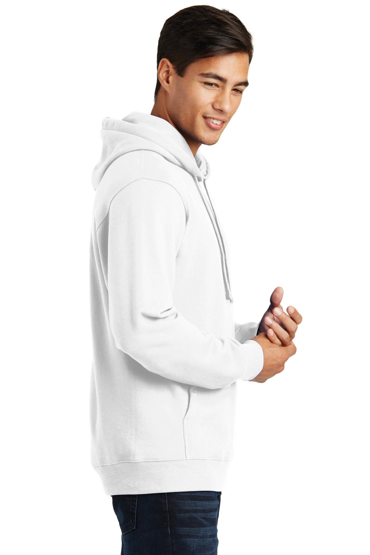 White Port & Co Fan Favorite Fleece Pullover Hooded Sweatshirt. PC850H