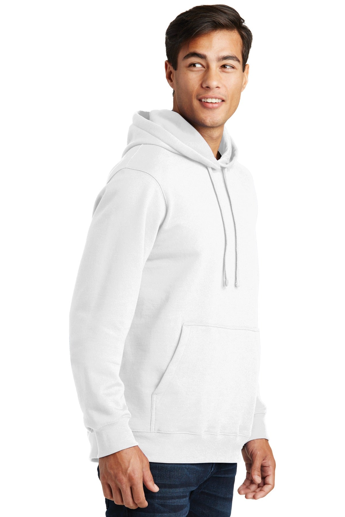 White Port & Co Fan Favorite Fleece Pullover Hooded Sweatshirt. PC850H