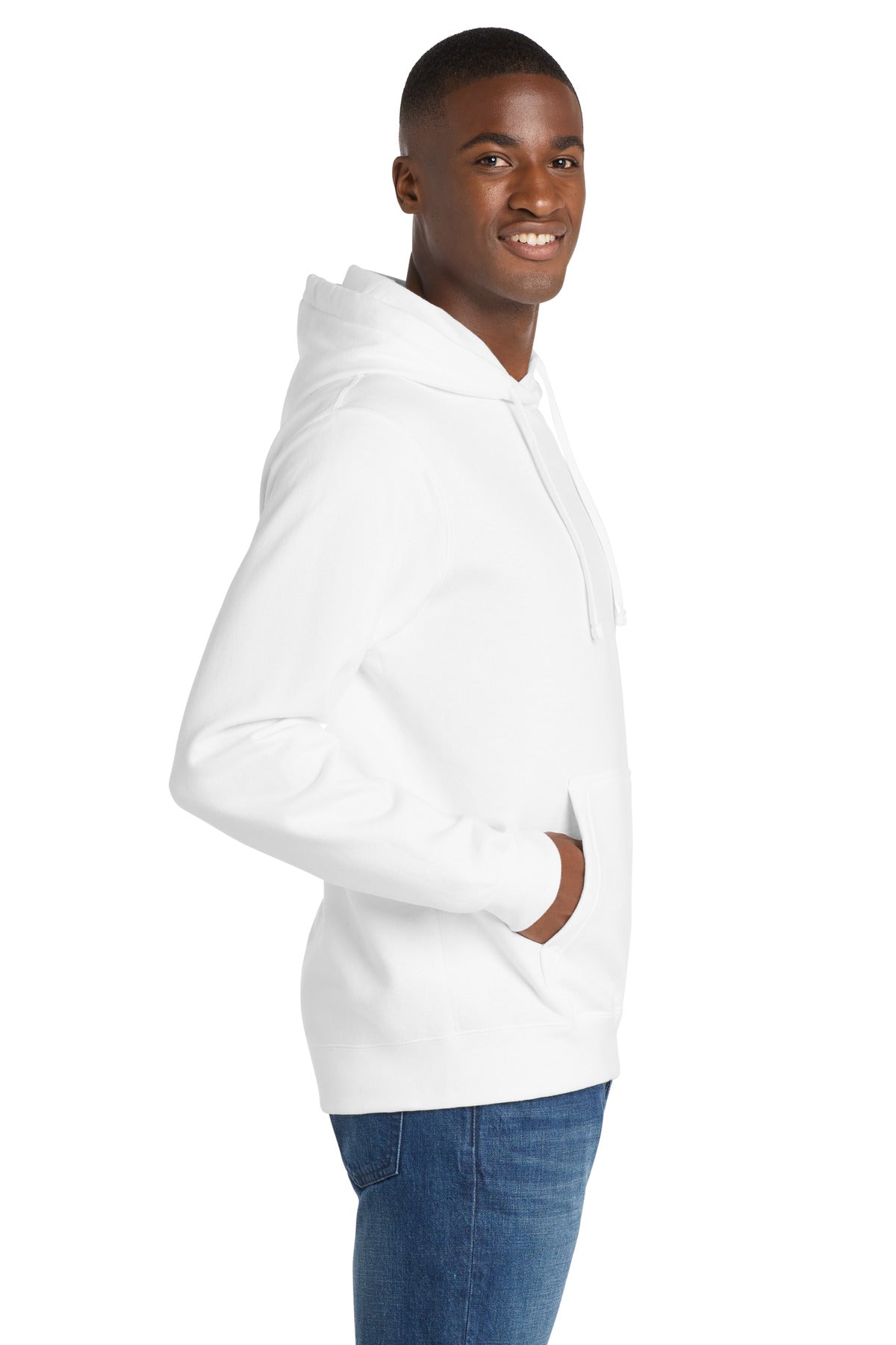 White Port & Co Fan Favorite Fleece Pullover Hooded Sweatshirt. PC850H