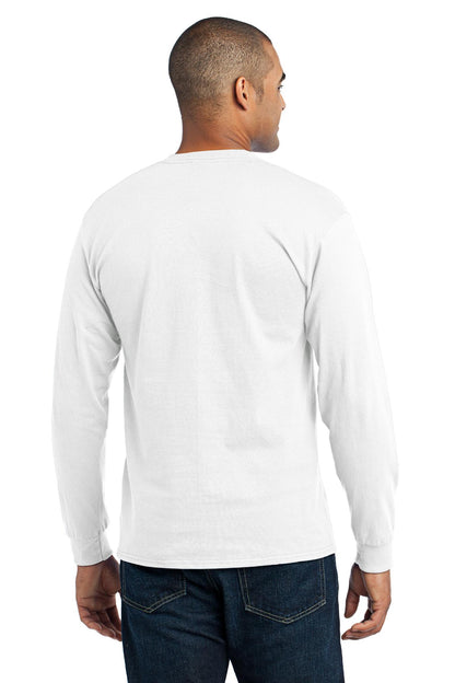 White Port & Co Long Sleeve Core Blend Tee. PC55LS