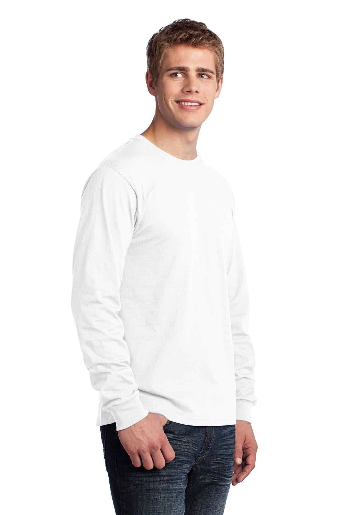 White Port & Co Long Sleeve Core Cotton Tee. PC54LS