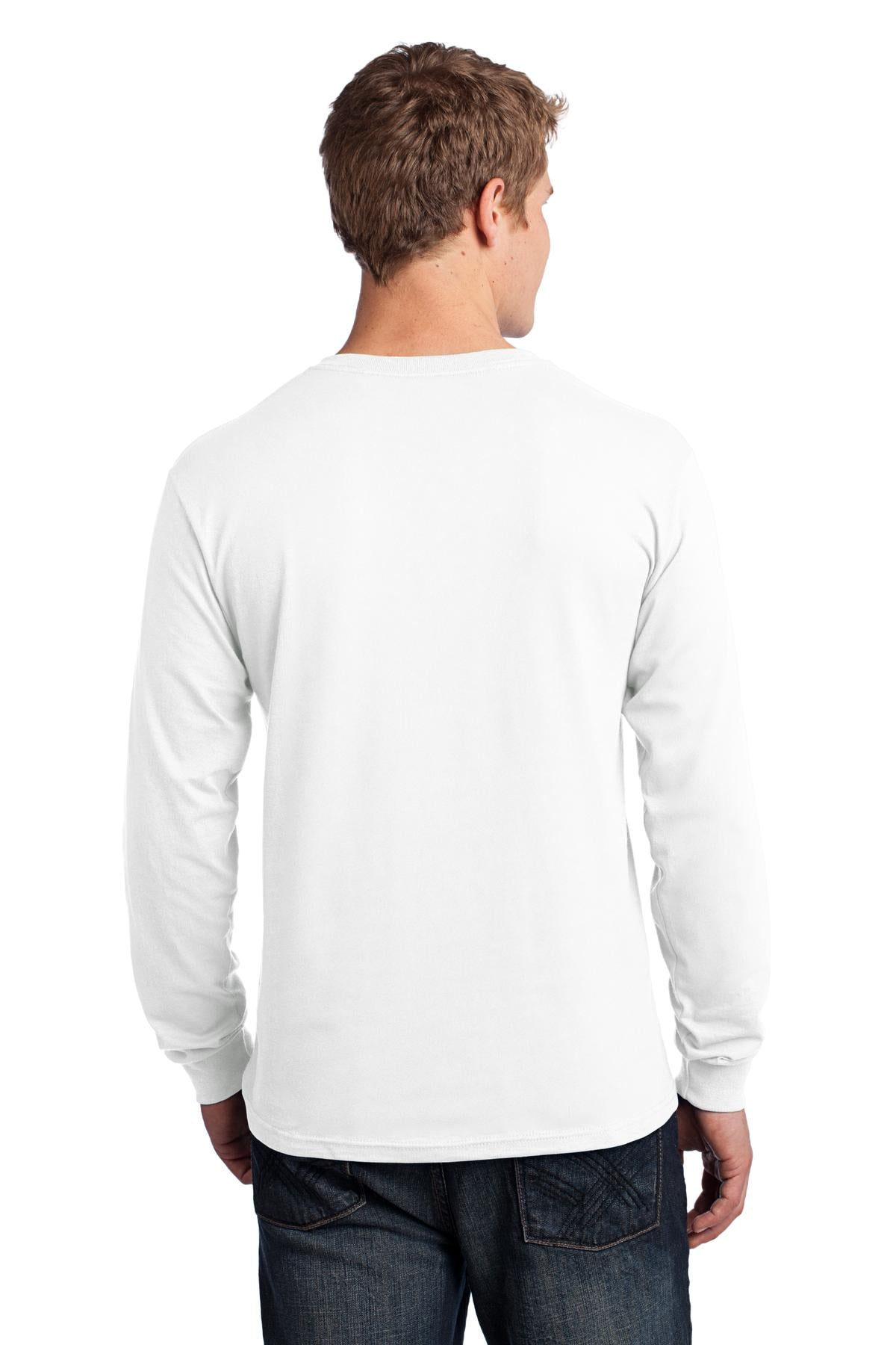 White Port & Co Long Sleeve Core Cotton Tee. PC54LS