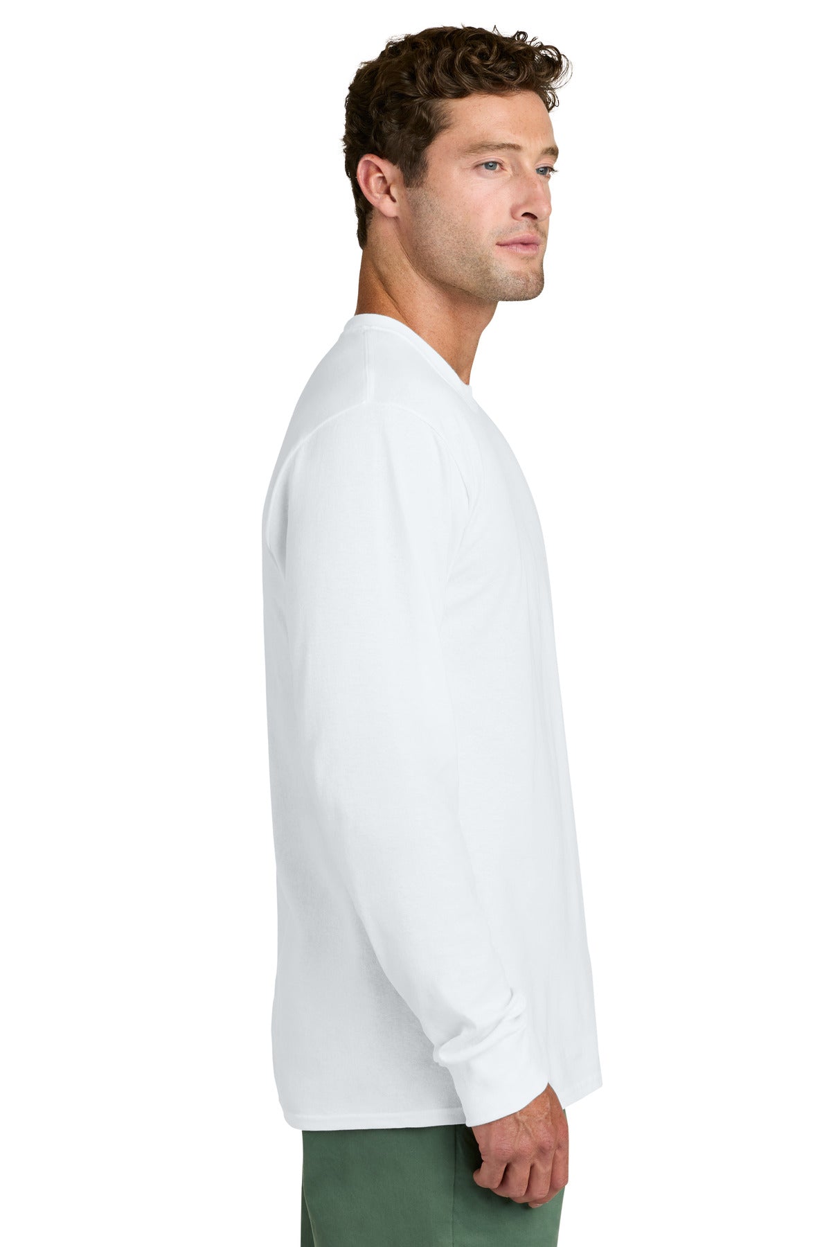 White Port & Co Long Sleeve Core Cotton Tee. PC54LS