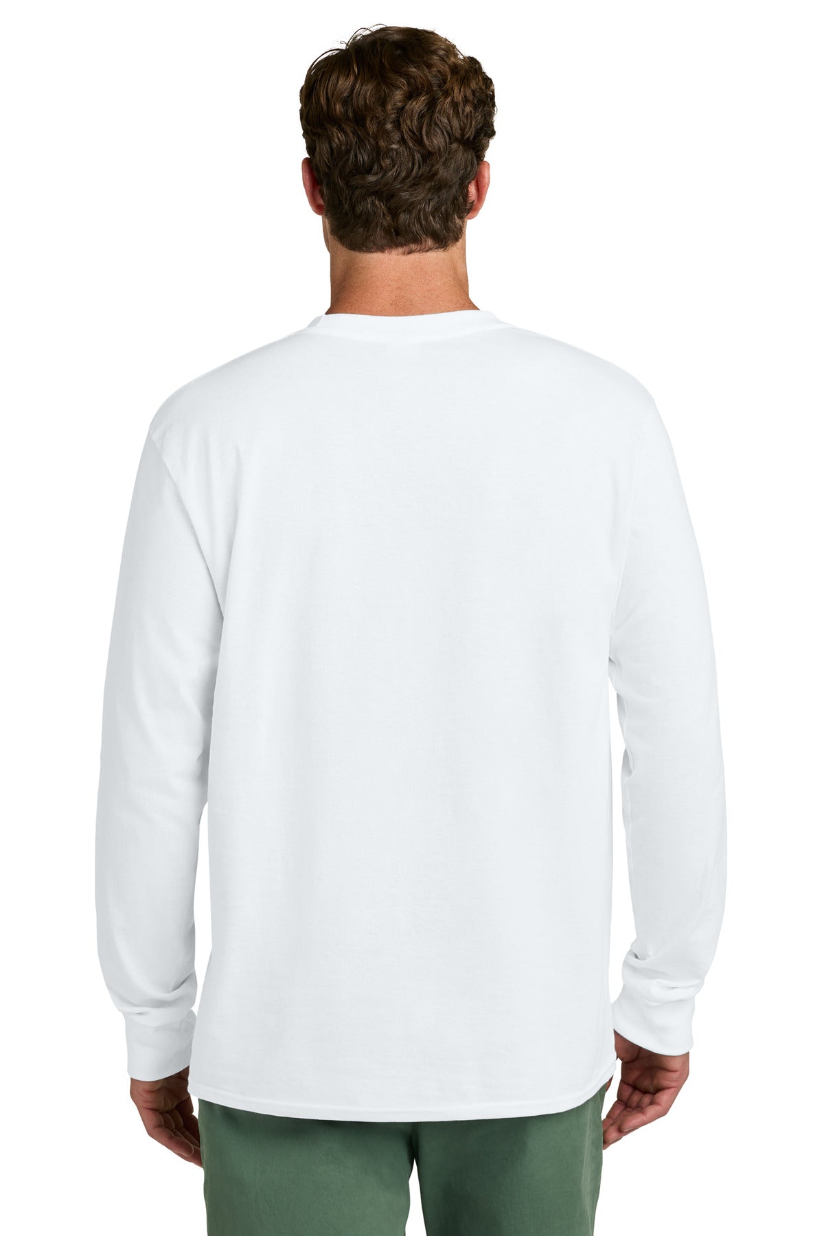 White Port & Co Long Sleeve Core Cotton Tee. PC54LS