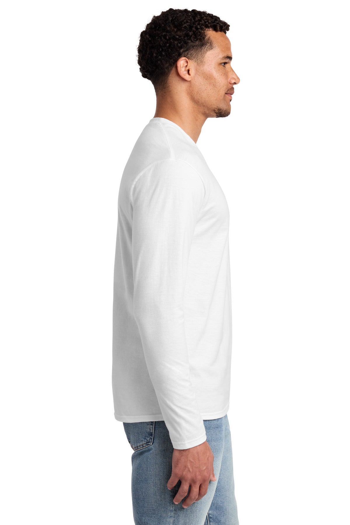 White Port & Co Long Sleeve Fan Favorite Tee. PC450LS