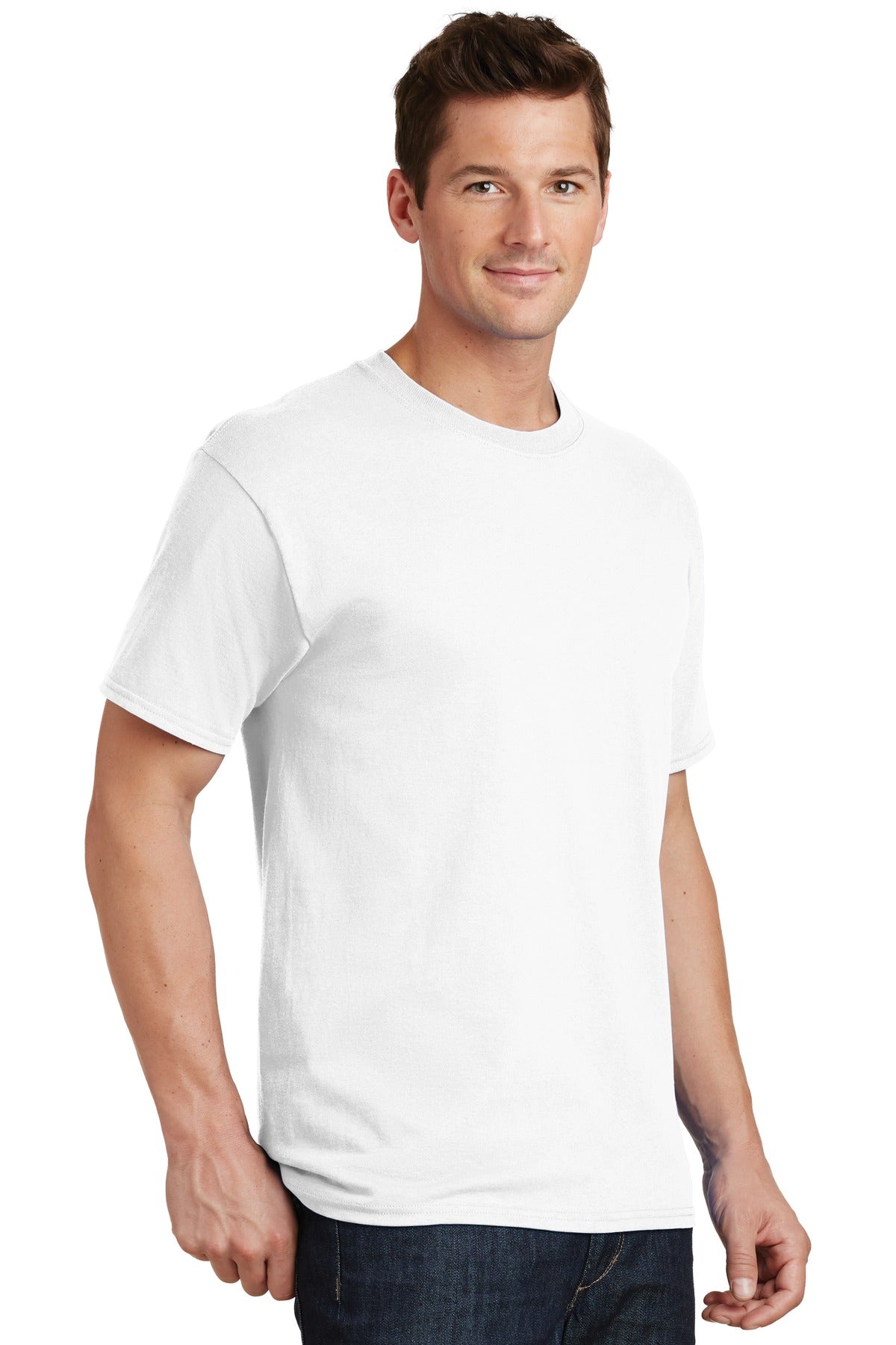 White Port & Co Tall Core Cotton Tee PC54T