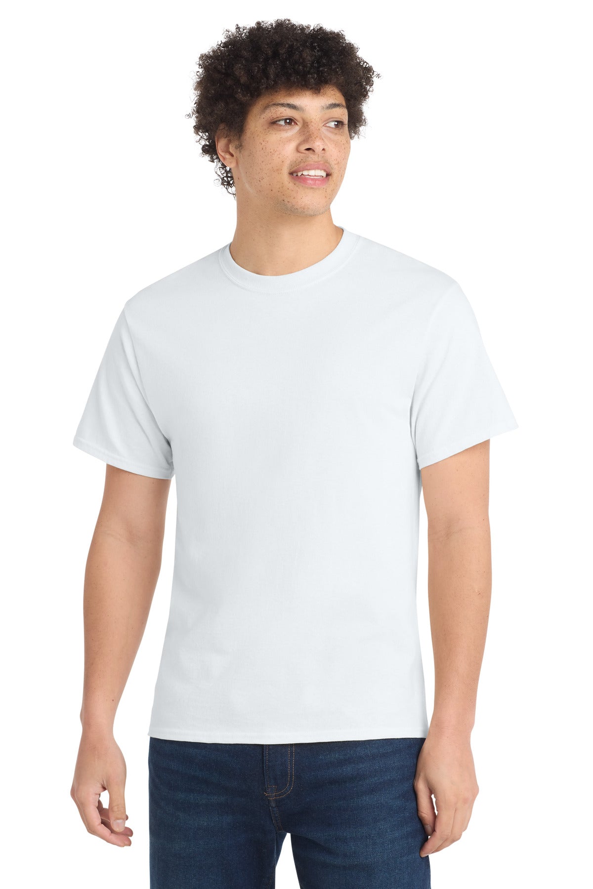 White Port & Co Tall Core Cotton Tee PC54T