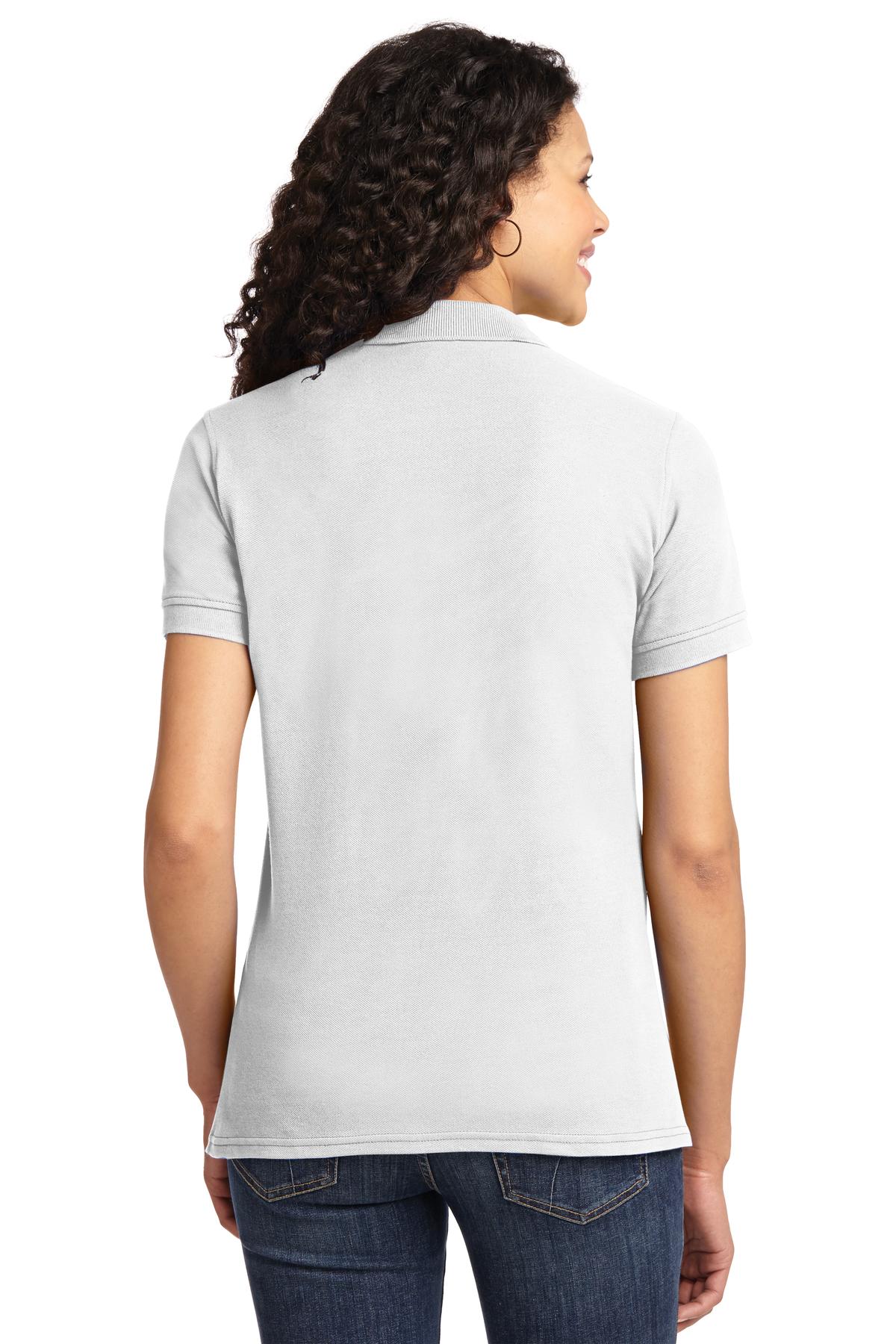 White Port & Co Women's Core Blend Pique Polo. LKP155
