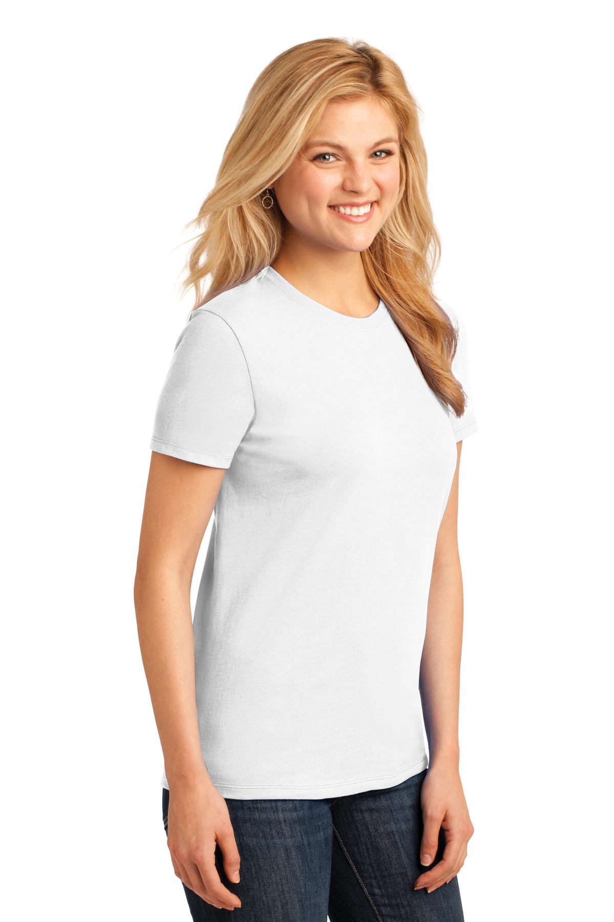White Port & Co Women's Core Cotton Tee. LPC54