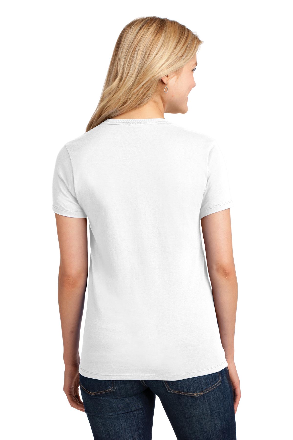 White Port & Co Women's Core Cotton Tee. LPC54