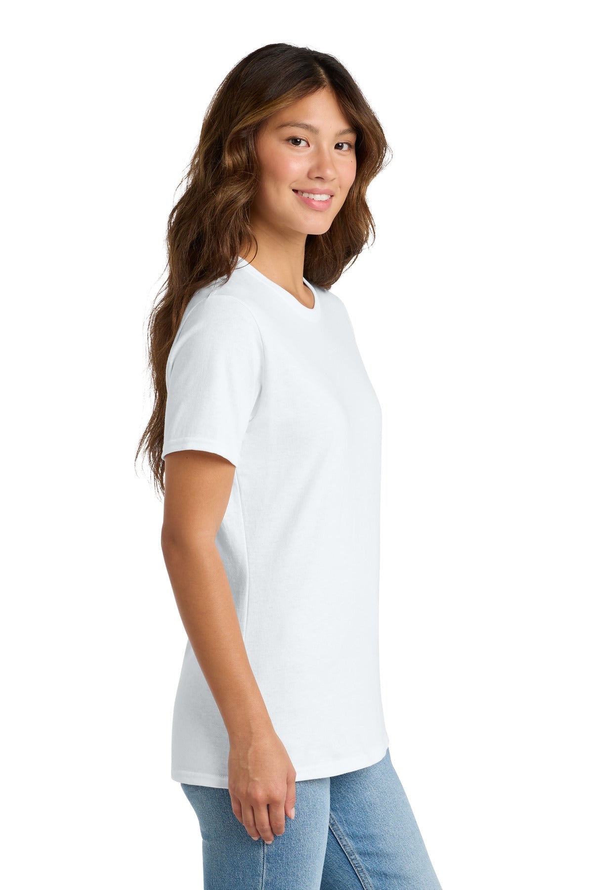 White Port & Co Women's Core Cotton Tee. LPC54