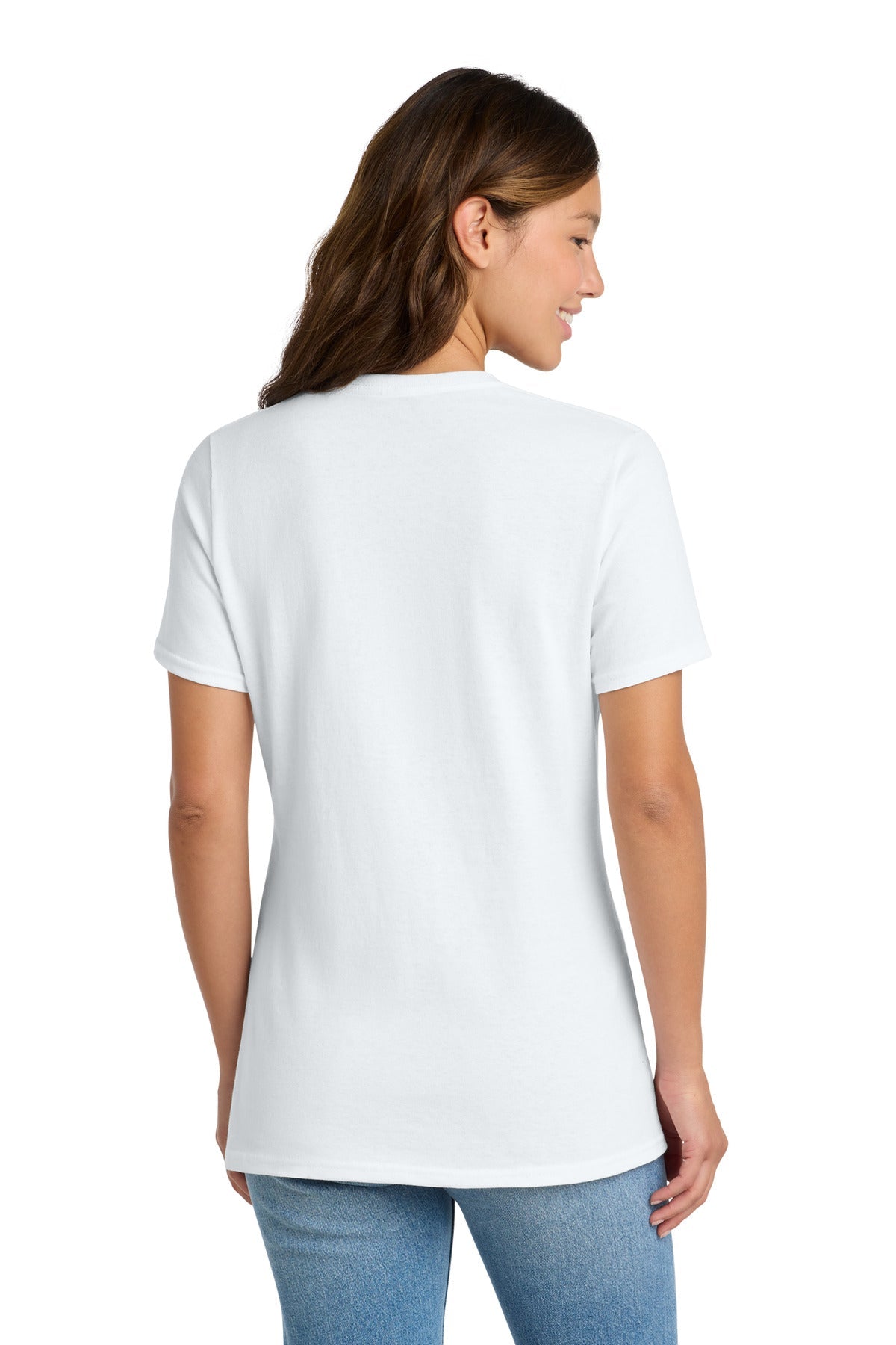 White Port & Co Women's Core Cotton Tee. LPC54