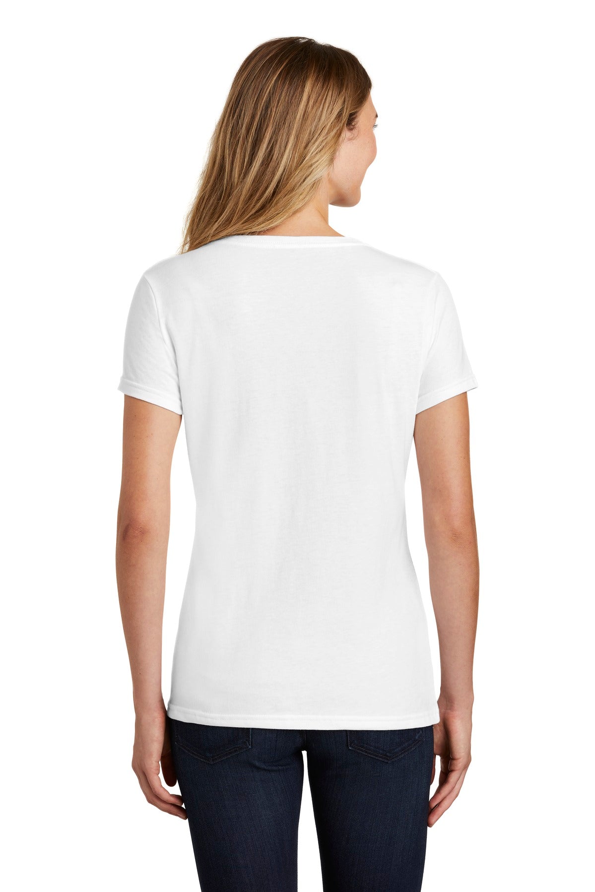 White Port & Co Women's Fan Favorite Blend V-Neck Tee. LPC455V
