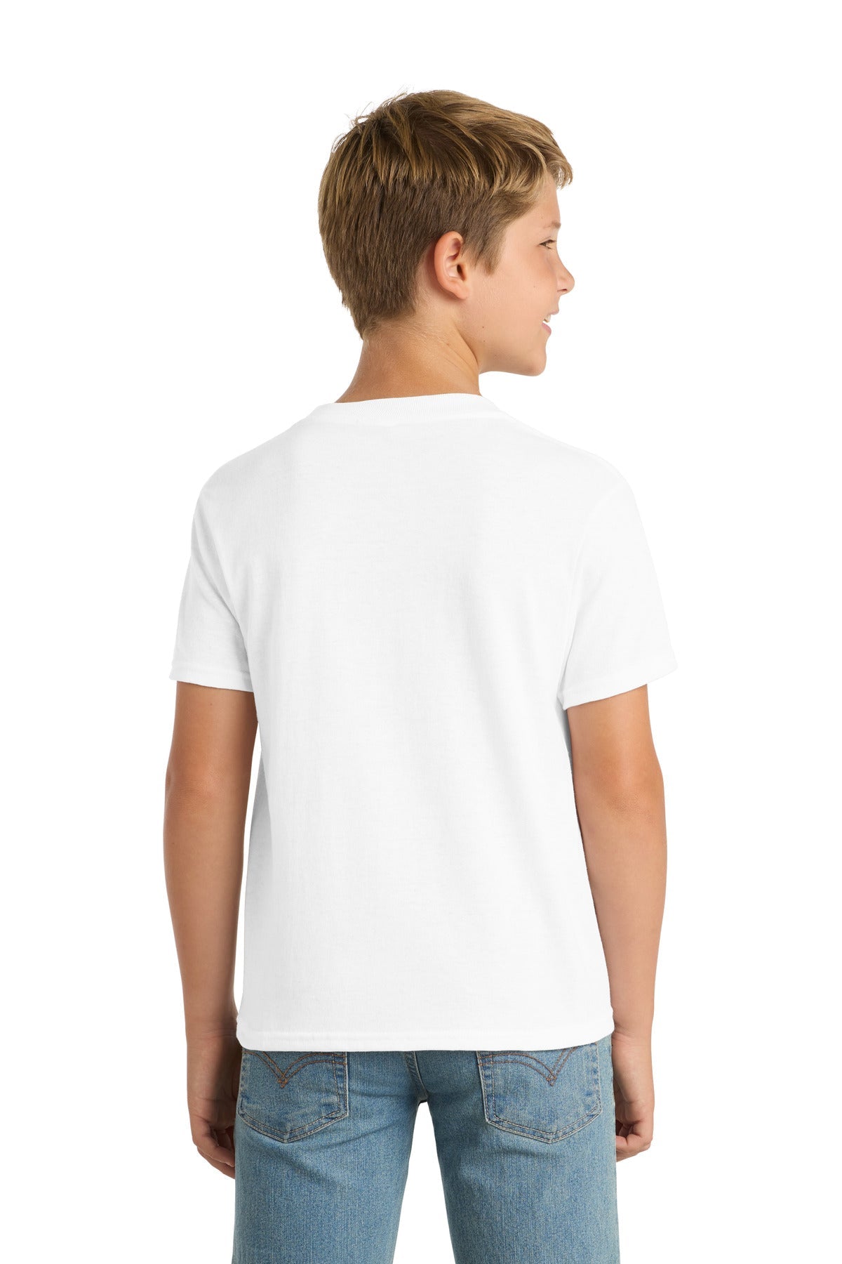 White Port & Co Youth Core Blend Tee. PC55Y