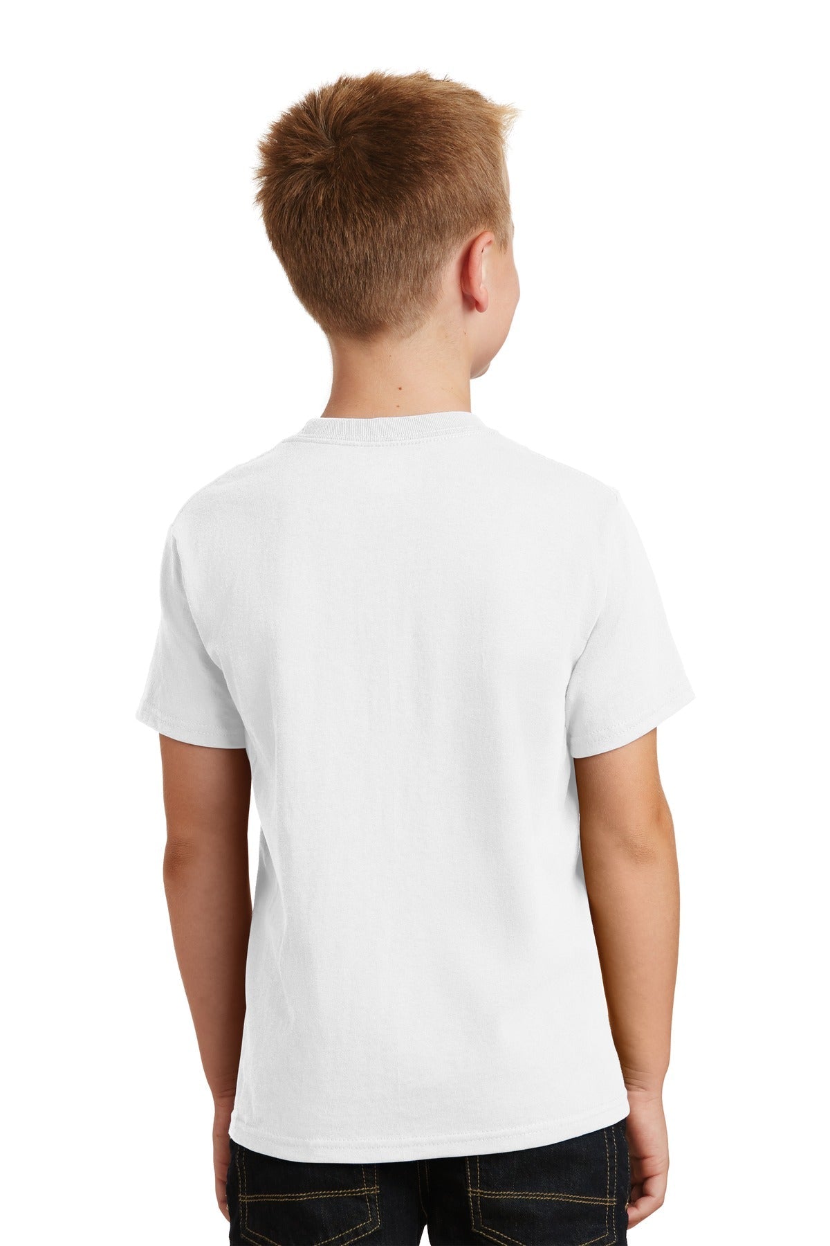 White Port & Co Youth Core Cotton Tee. PC54Y