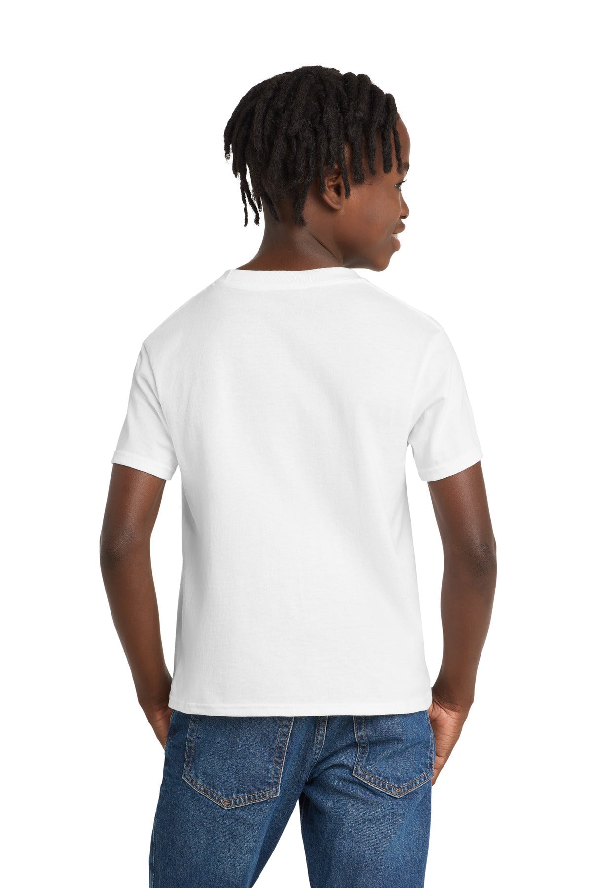 White Port & Co Youth Essential Tee. PC61Y