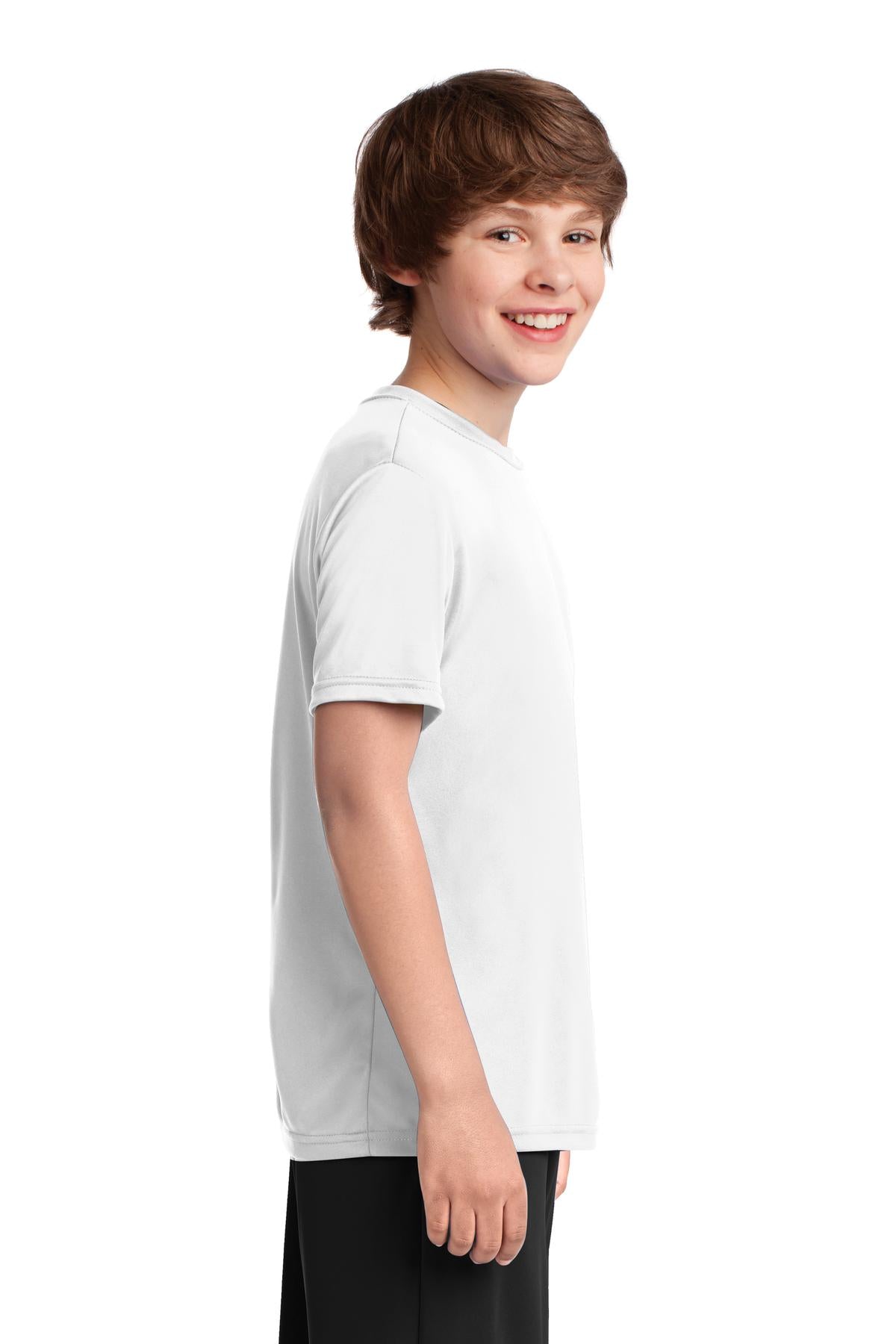 White Port & Co Youth Performance Tee. PC380Y
