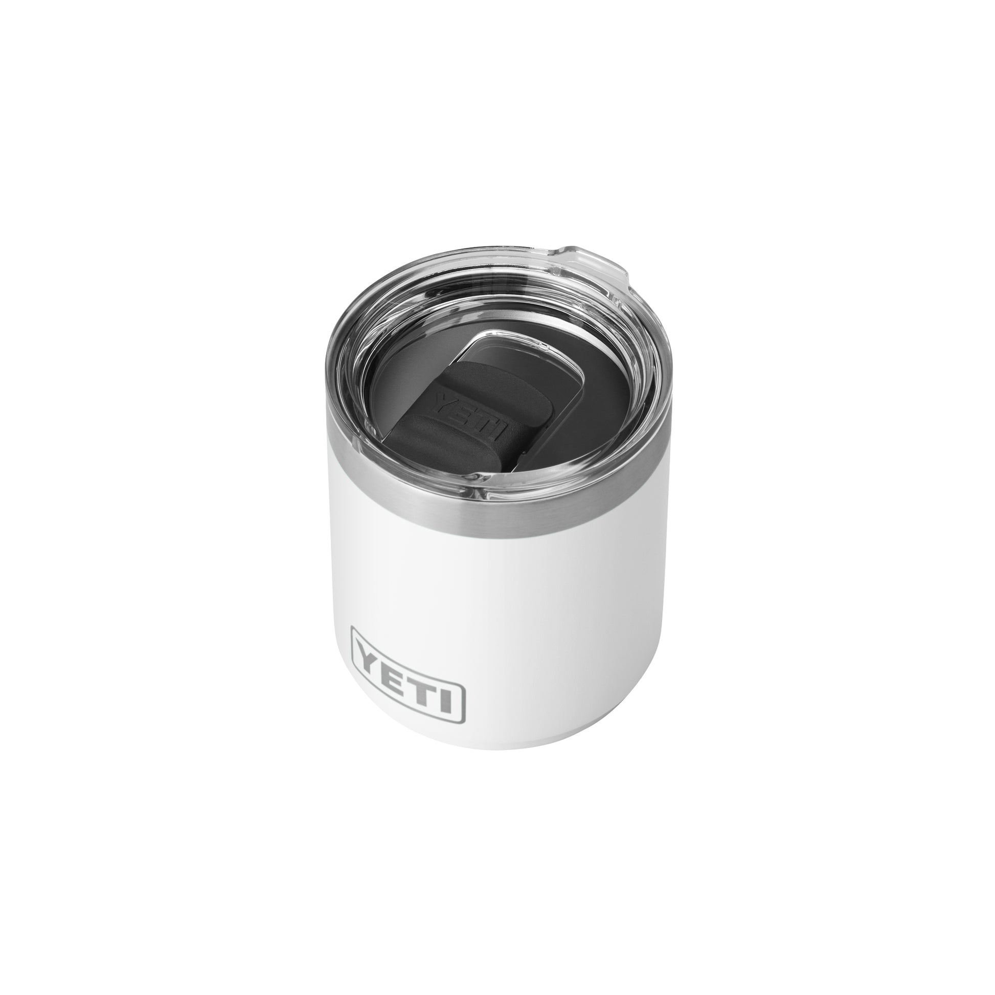 White Rambler® 10 oz Stackable Lowball with MagSlider™ Lid plain