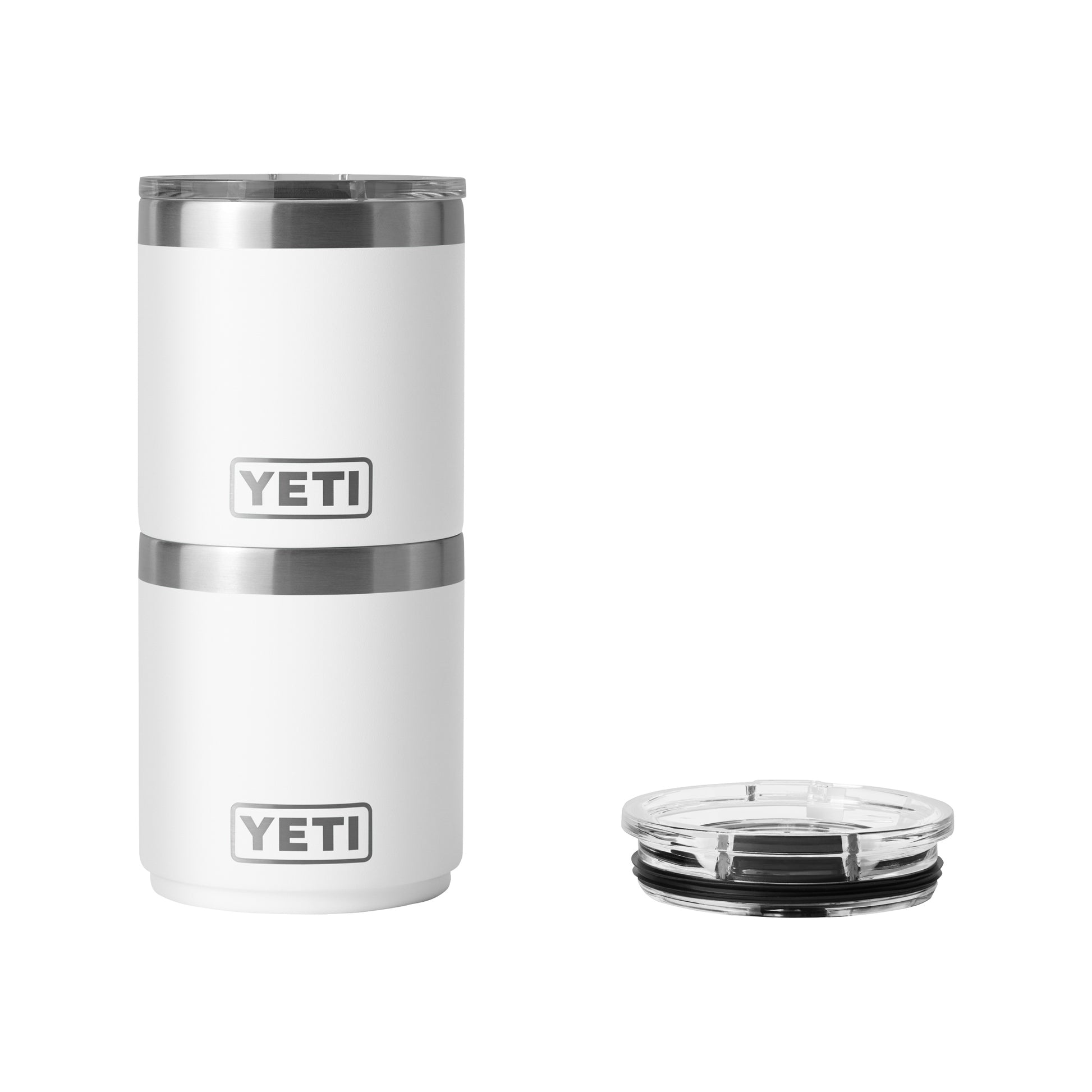 White Rambler® 10 oz Stackable Lowball with MagSlider™ Lid plain