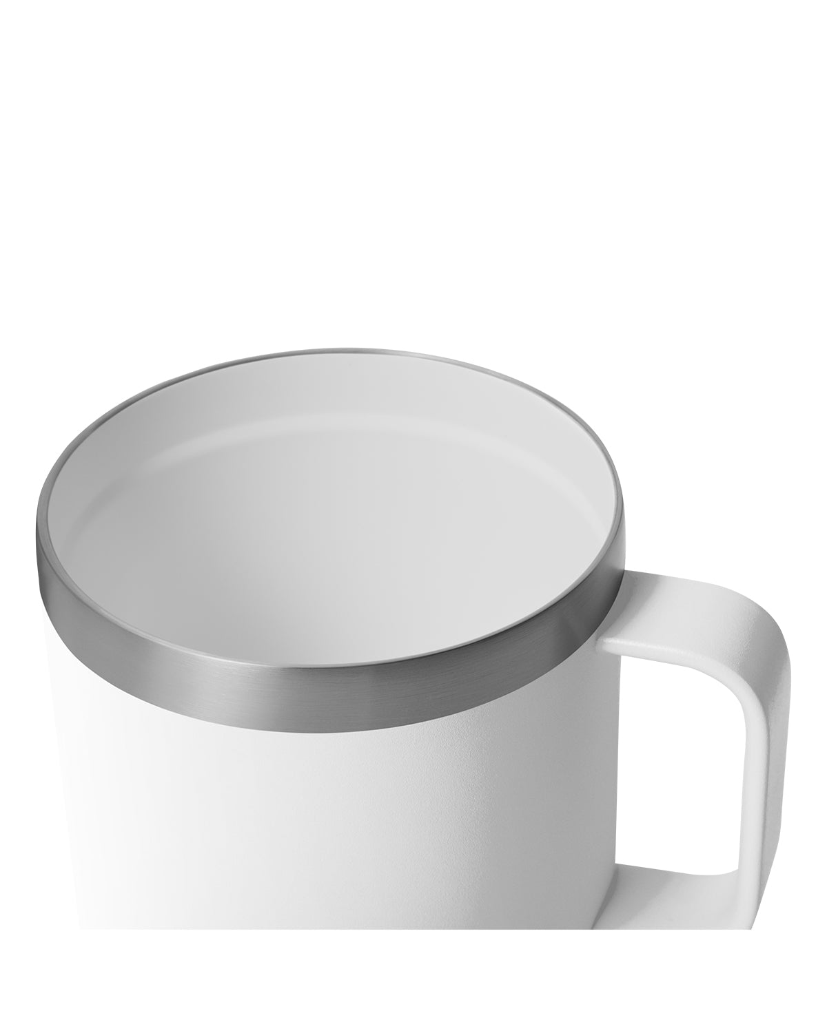 White Rambler® 14 oz Stackable Mug with DuraSip™ Ceramic Lining plain