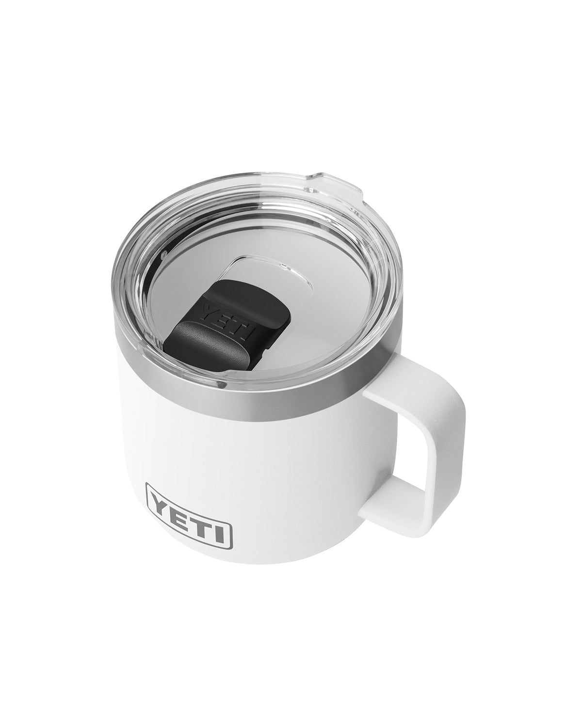 White Rambler® 14 oz Stackable Mug with DuraSip™ Ceramic Lining plain