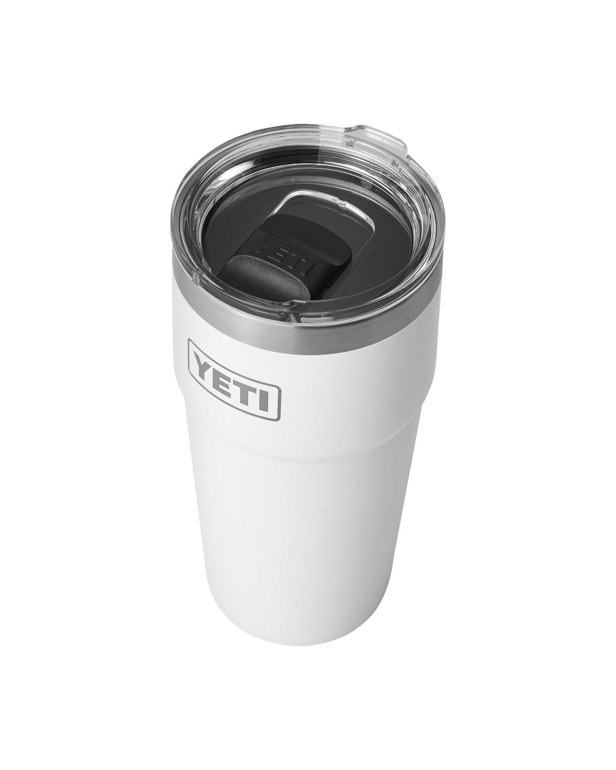 White Rambler® 20 oz Stackable Cup with MagSlider™ Lid plain