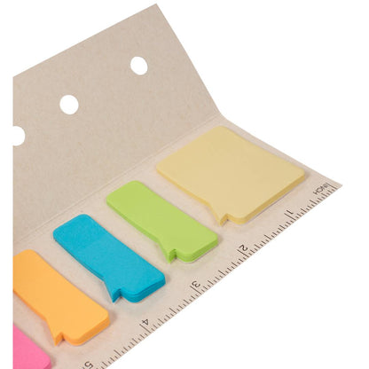 White Recycled Milk Carton Sticky Notes & Ruler Pad plain