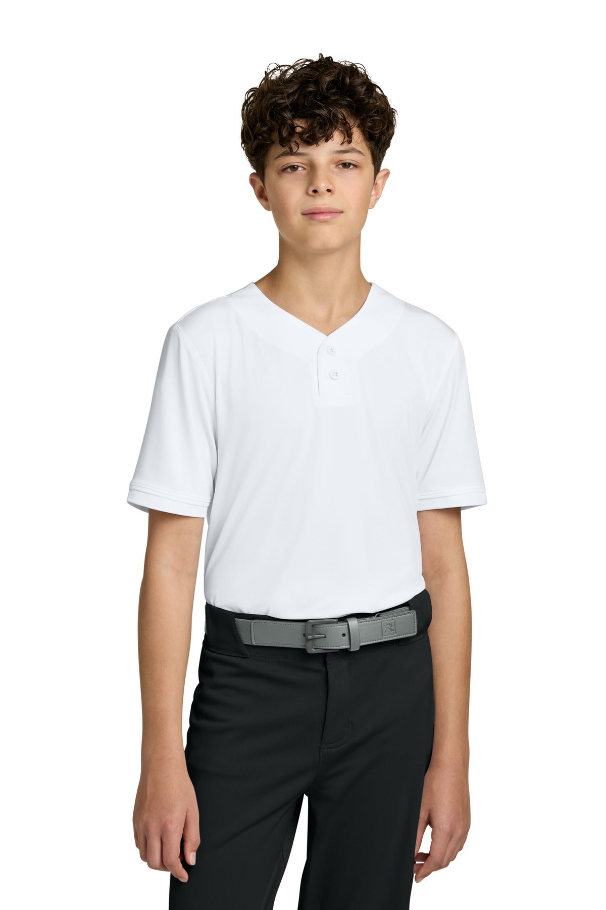 White Richardson Youth Select 2-Button Baseball Jersey RY7910