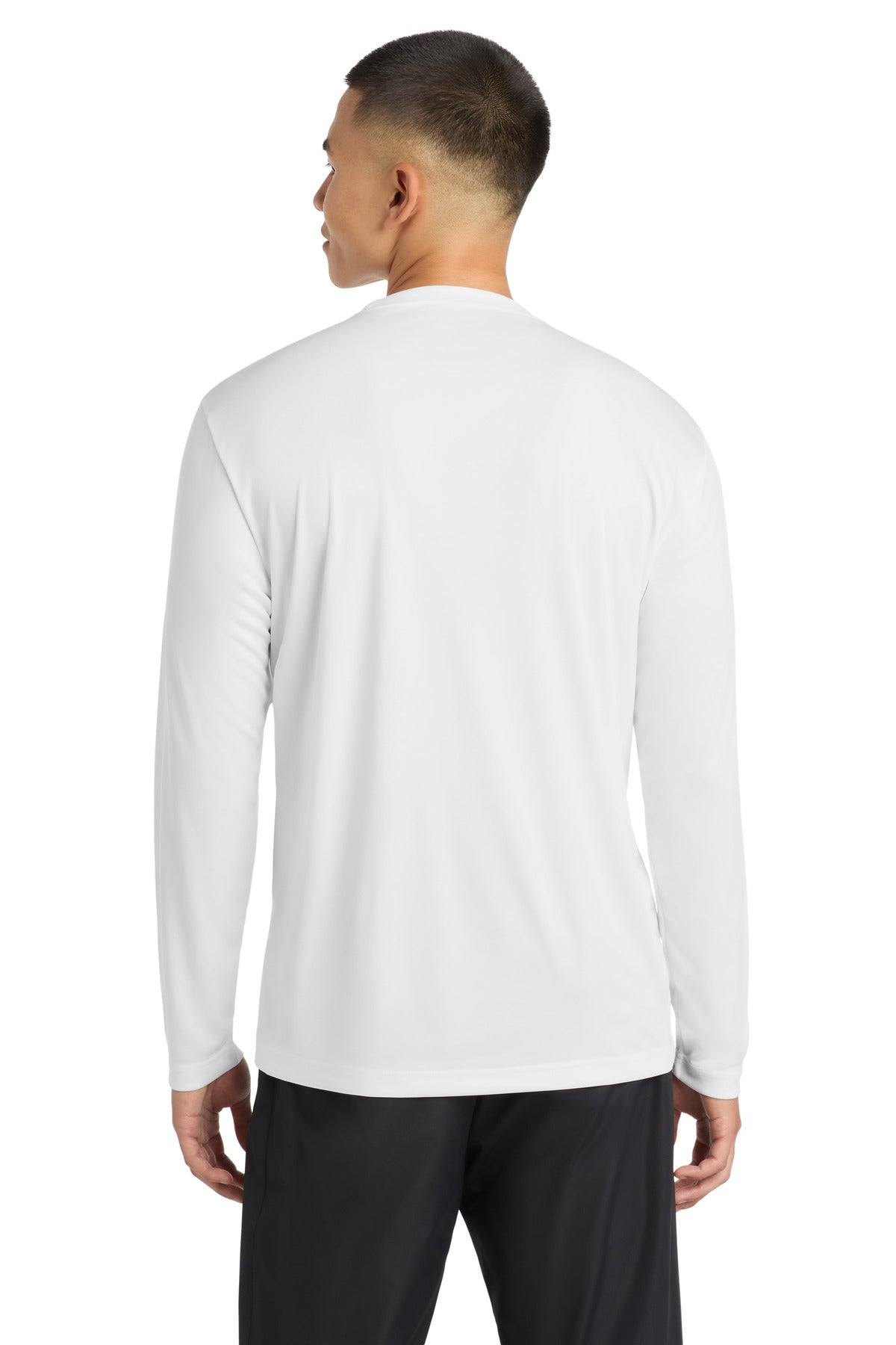 White Sport-Tek Long Sleeve PosiCharge Competitor Tee. ST350LS
