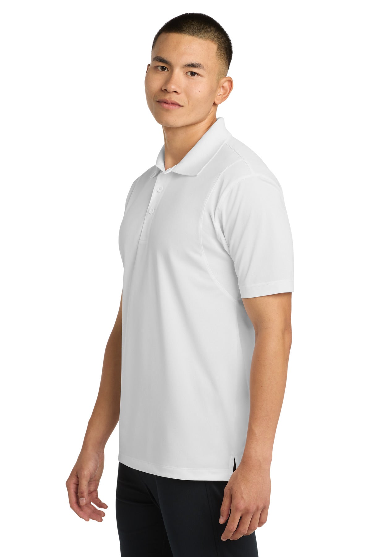 White Sport-Tek Micropique Sport-Wick Polo. ST650