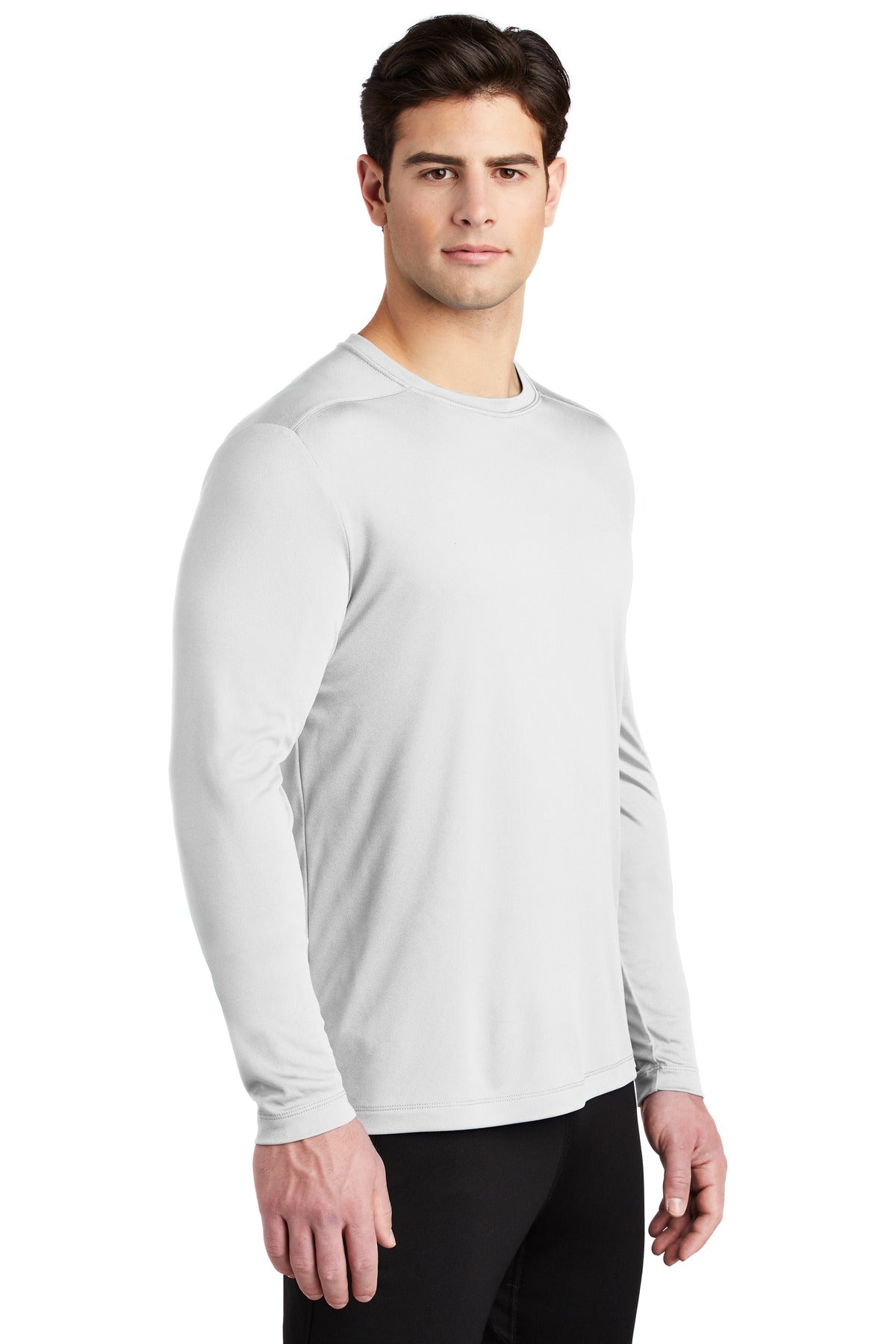 White Sport-Tek Posi-UV Pro Long Sleeve Tee. ST420LS
