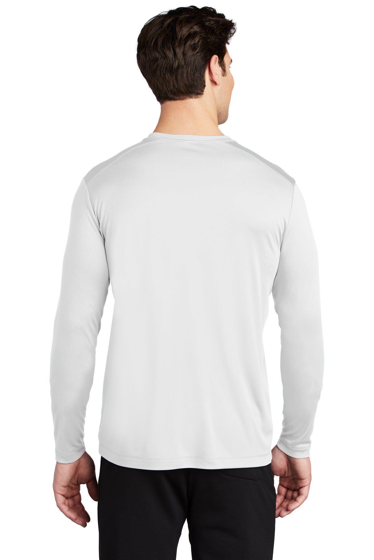 White Sport-Tek Posi-UV Pro Long Sleeve Tee. ST420LS