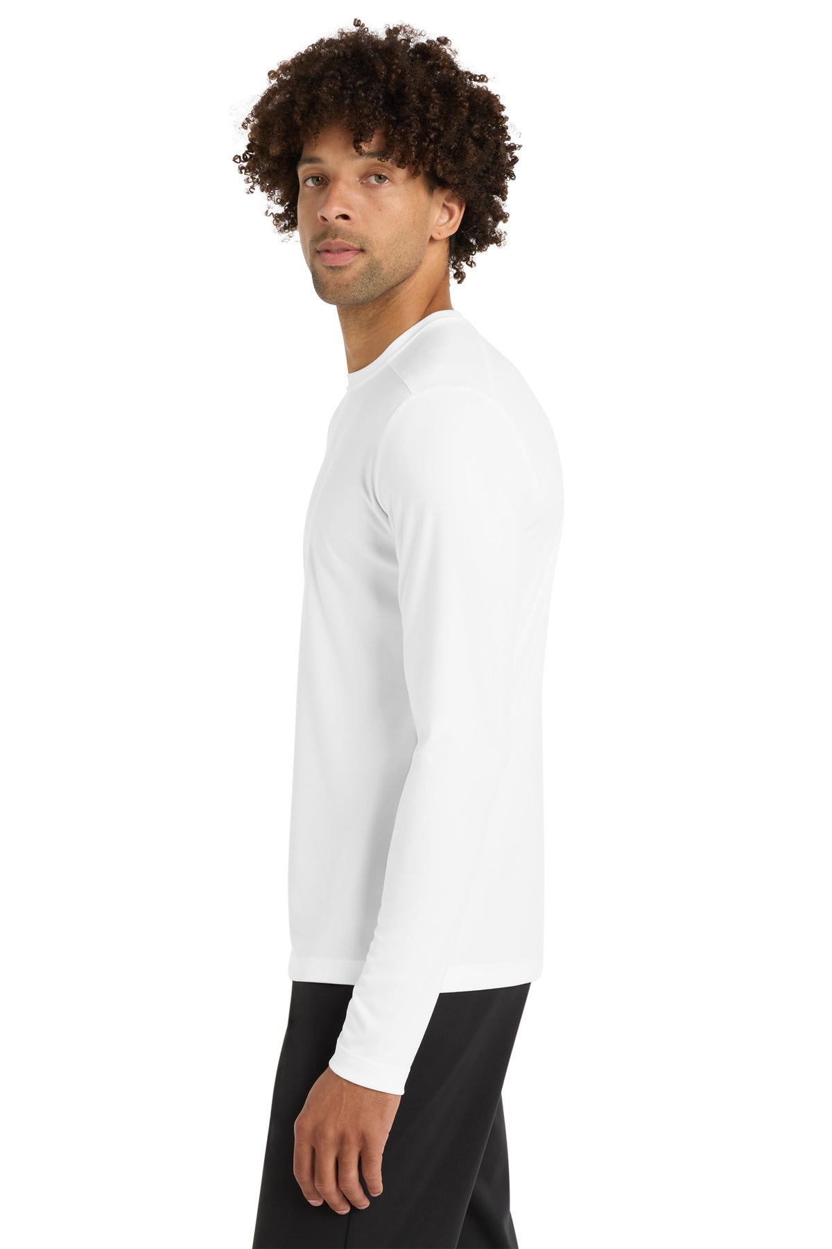 White Sport-Tek Posi-UV Pro Long Sleeve Tee. ST420LS