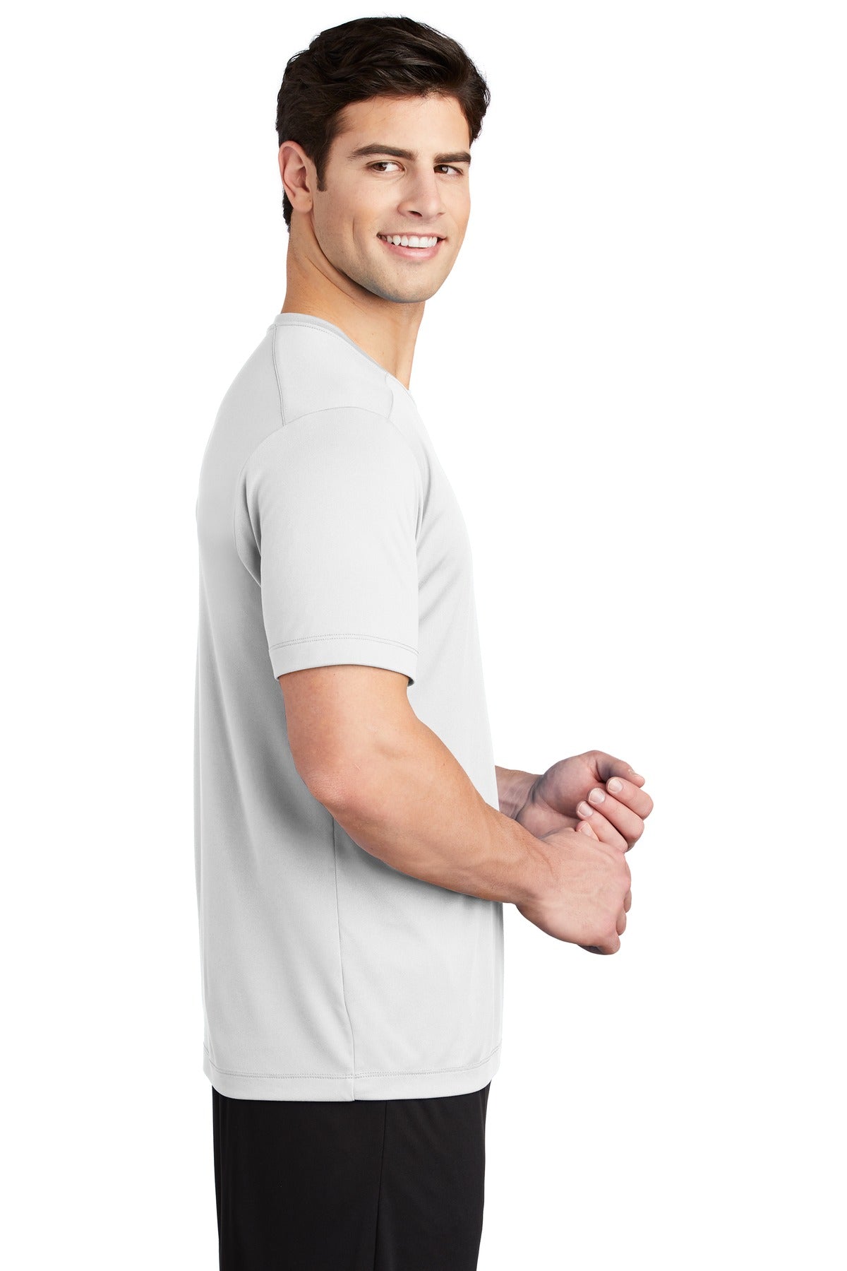 White Sport-Tek Posi-UV Pro Tee. ST420