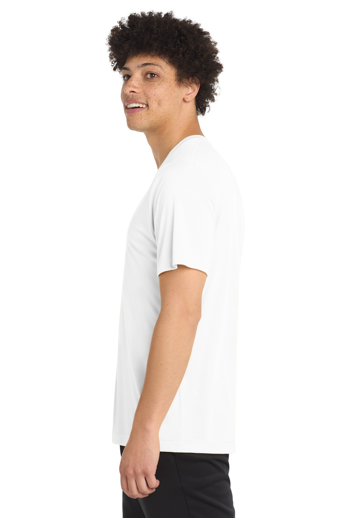 White Sport-Tek Posi-UV Pro Tee. ST420
