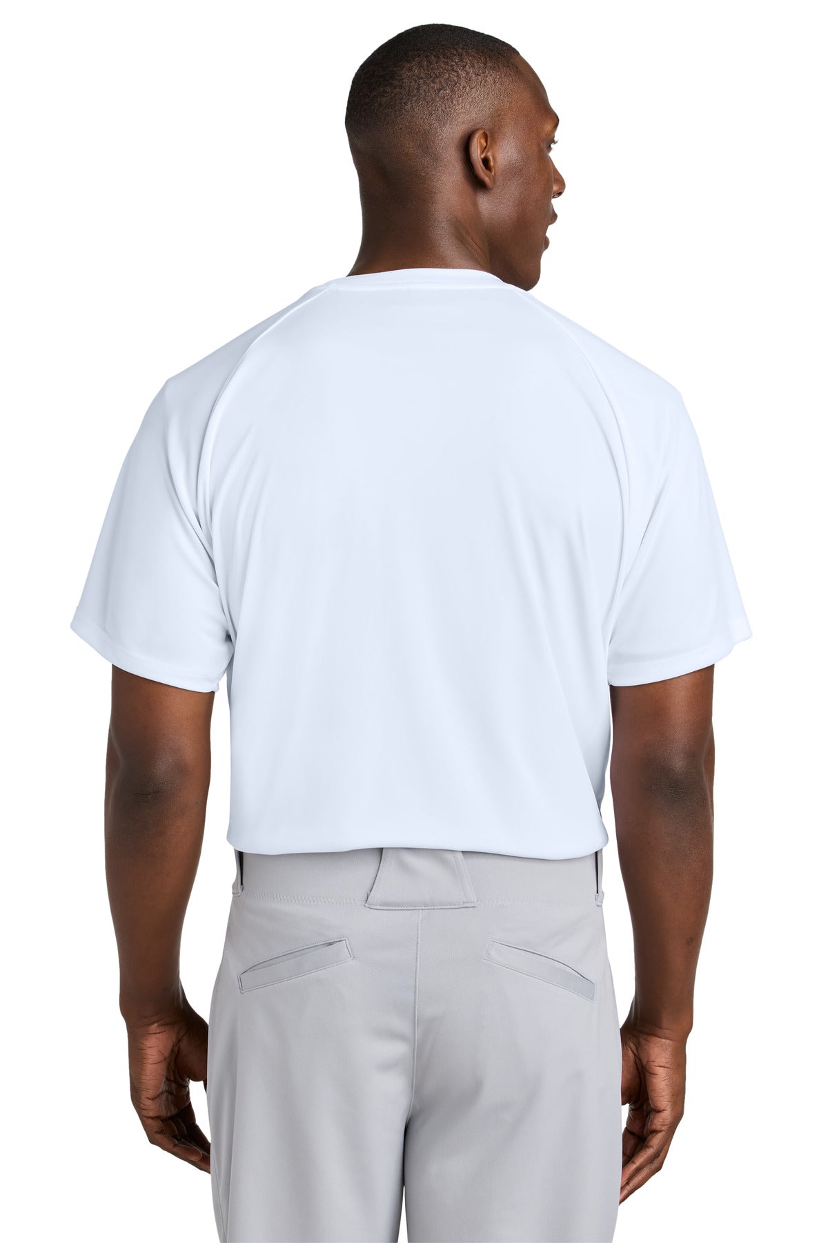 White Sport-Tek PosiCharge Competitor 2-Button Henley ST359