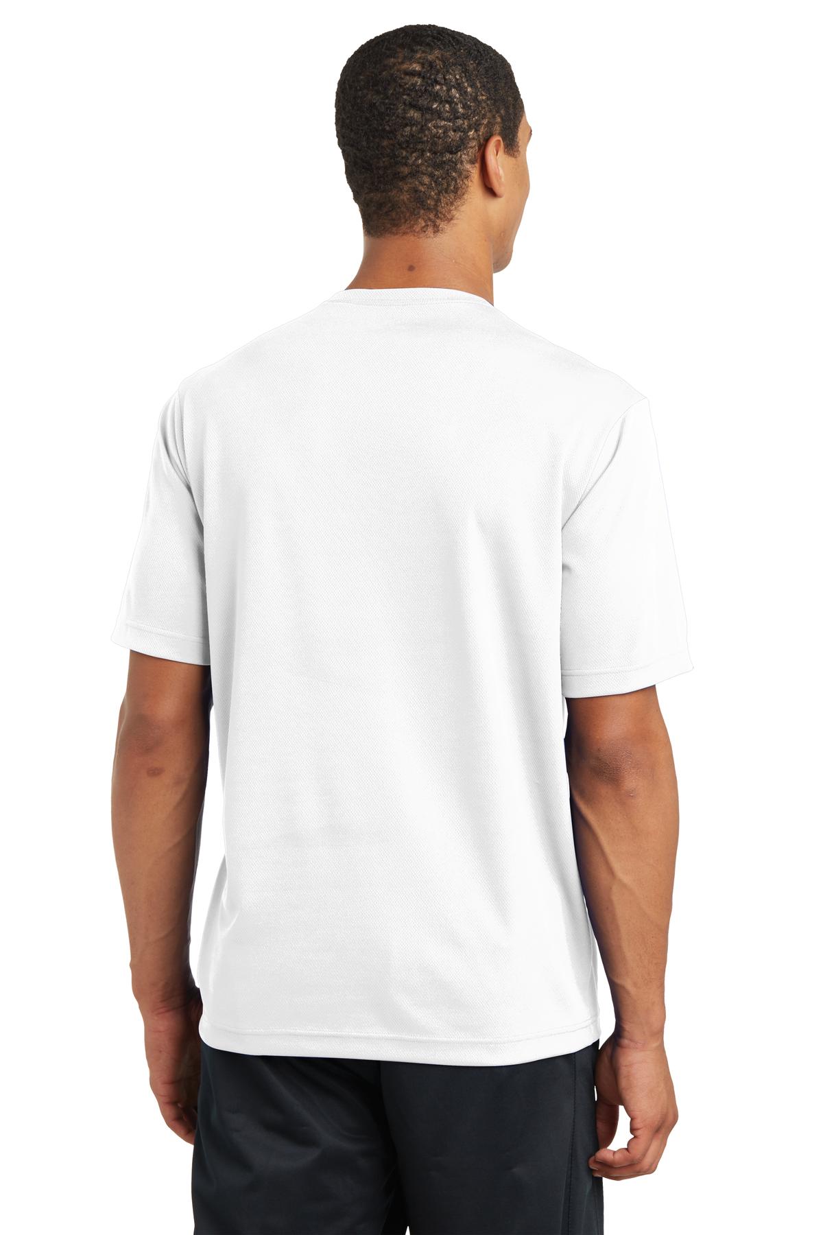 White Sport-Tek PosiCharge RacerMesh Tee. ST340