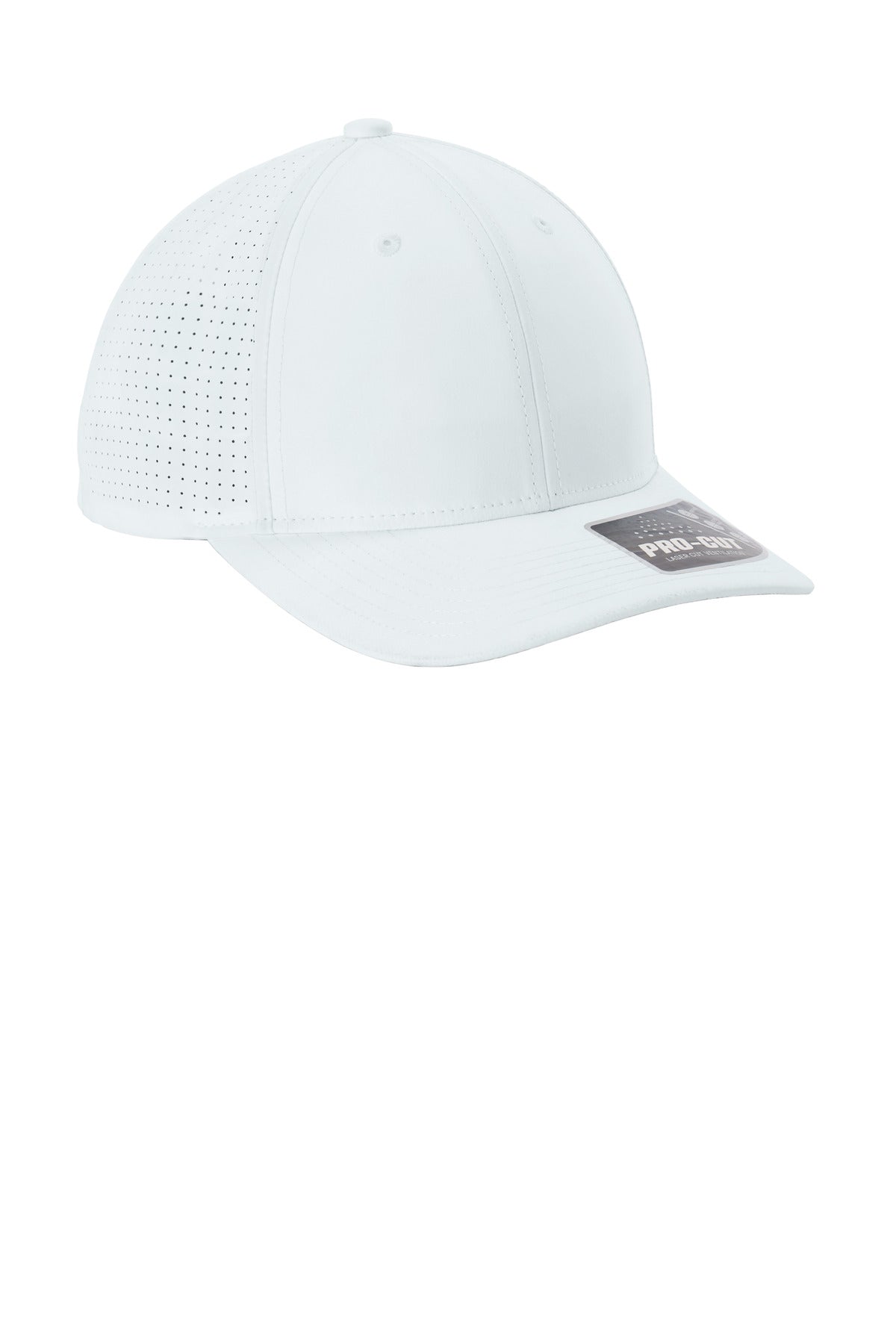 White Sport-Tek Pro-Cut Adjustable Cap STC65