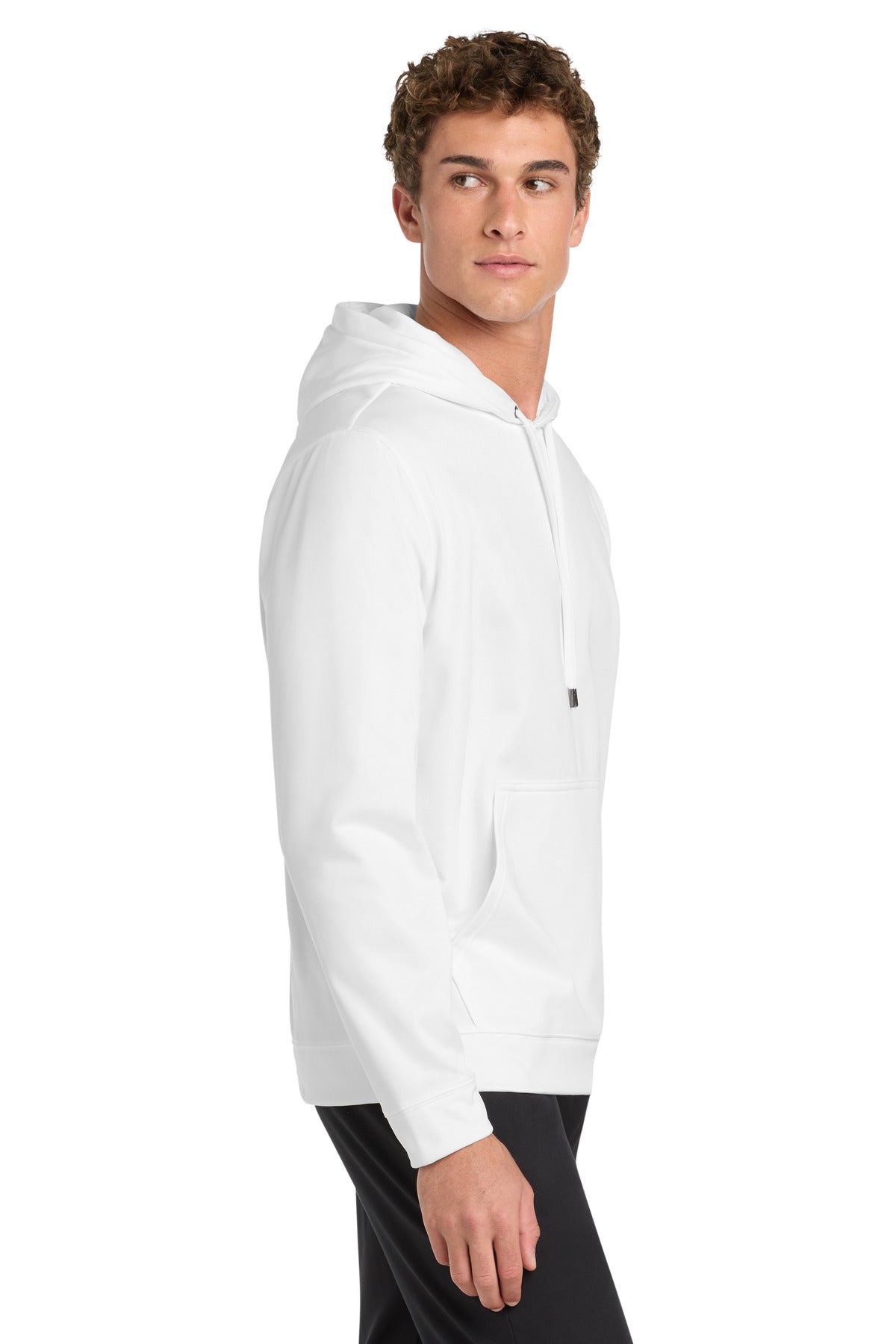 White Sport-Tek Sport-Wick Fleece Hooded Pullover. F244