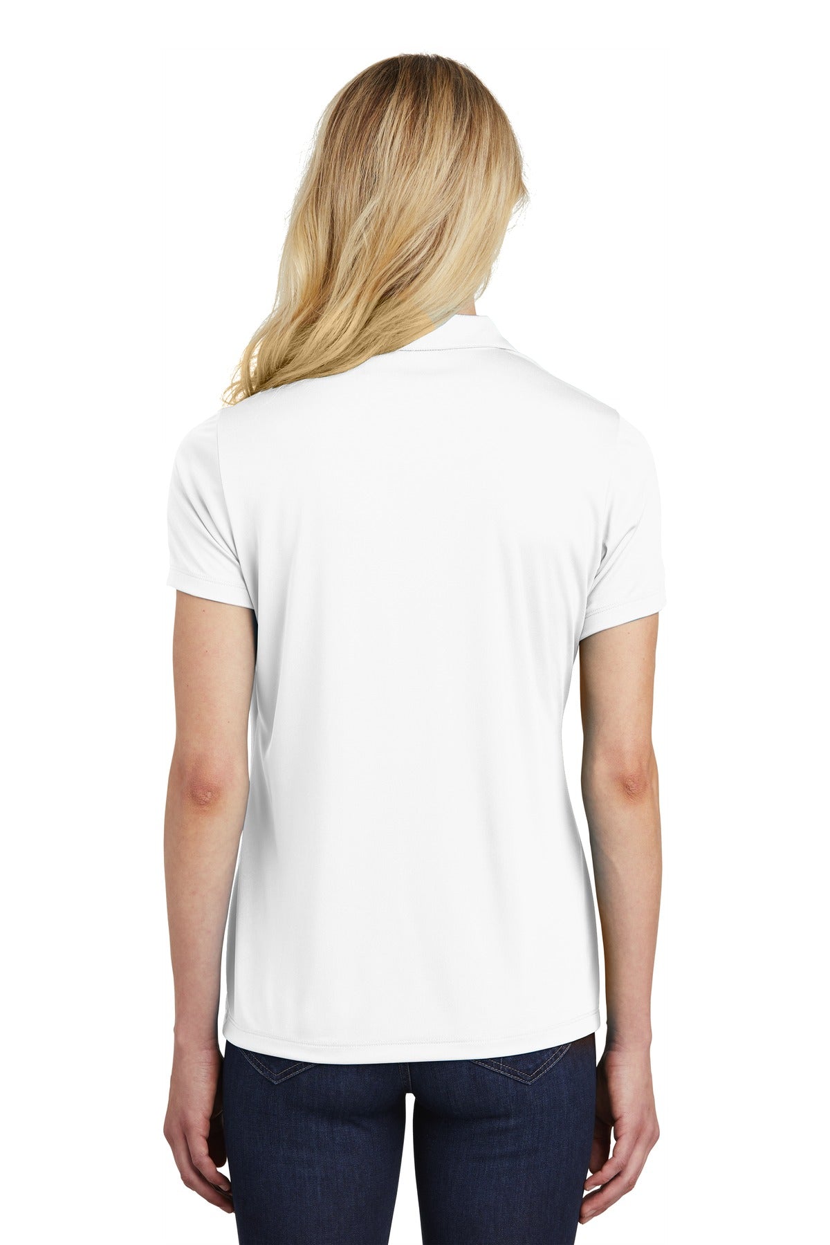 White Sport-Tek Women's PosiCharge Competitor Polo. LST550