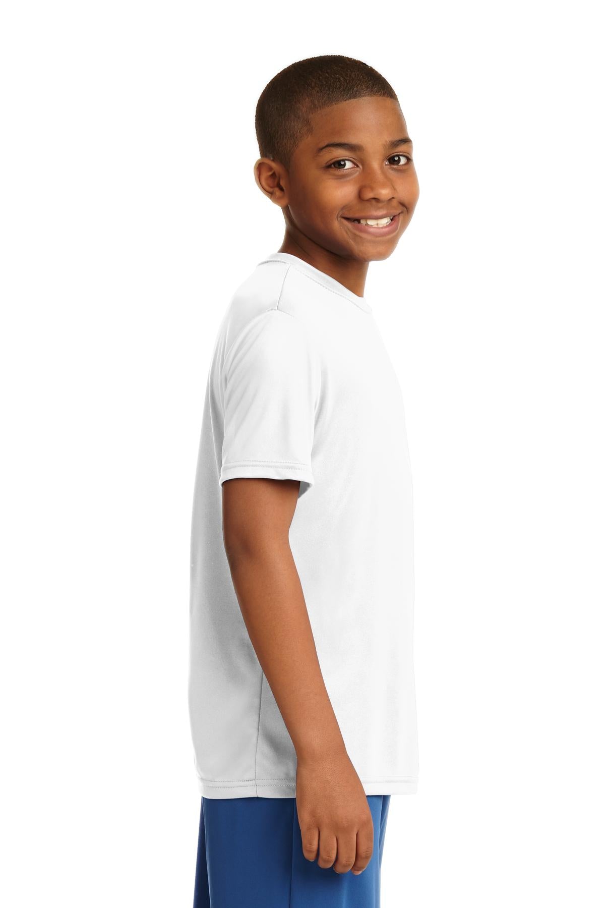 White Sport-Tek Youth PosiCharge Competitor Tee. YST350