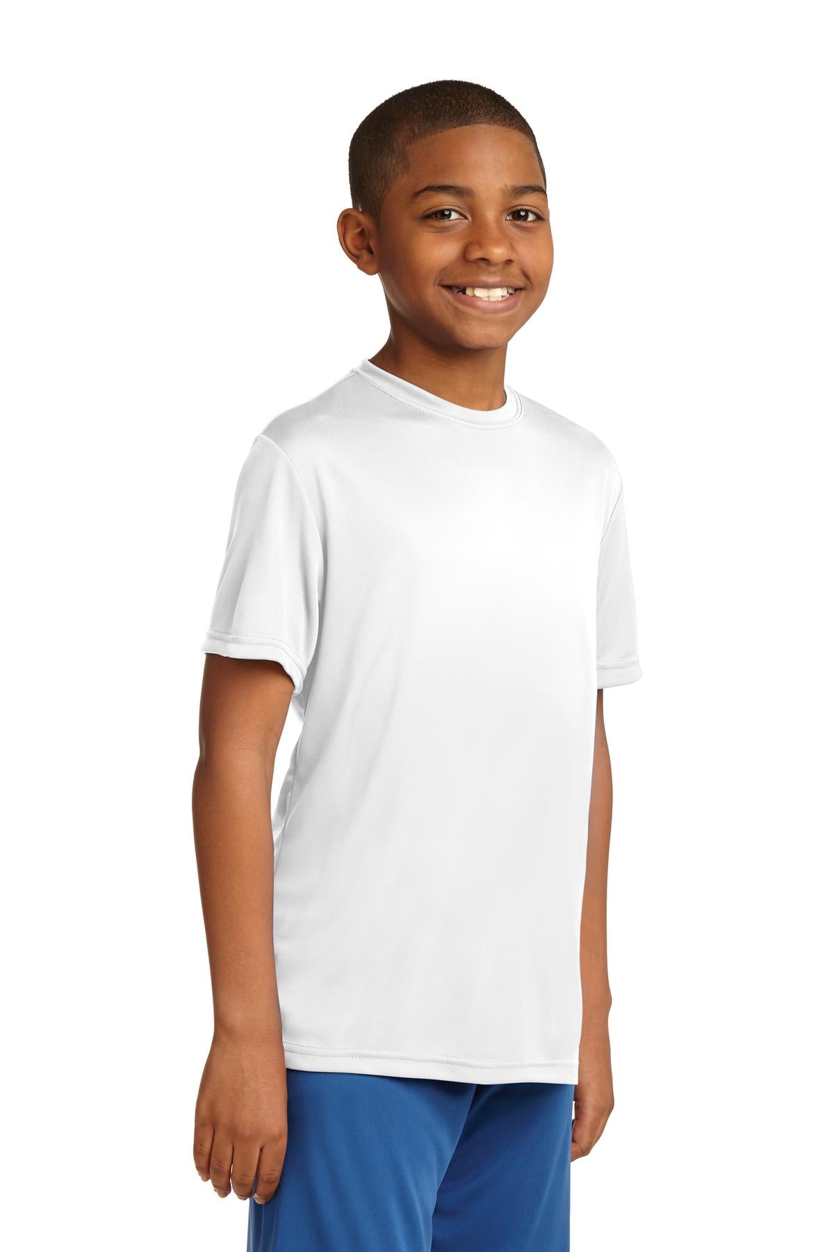 White Sport-Tek Youth PosiCharge Competitor Tee. YST350